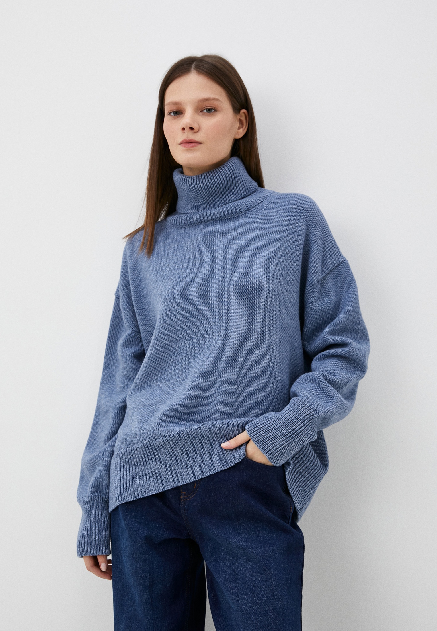 Свитер Маковцвет, цвет: синий, MP002XW0YGAT — купить в интернет ...