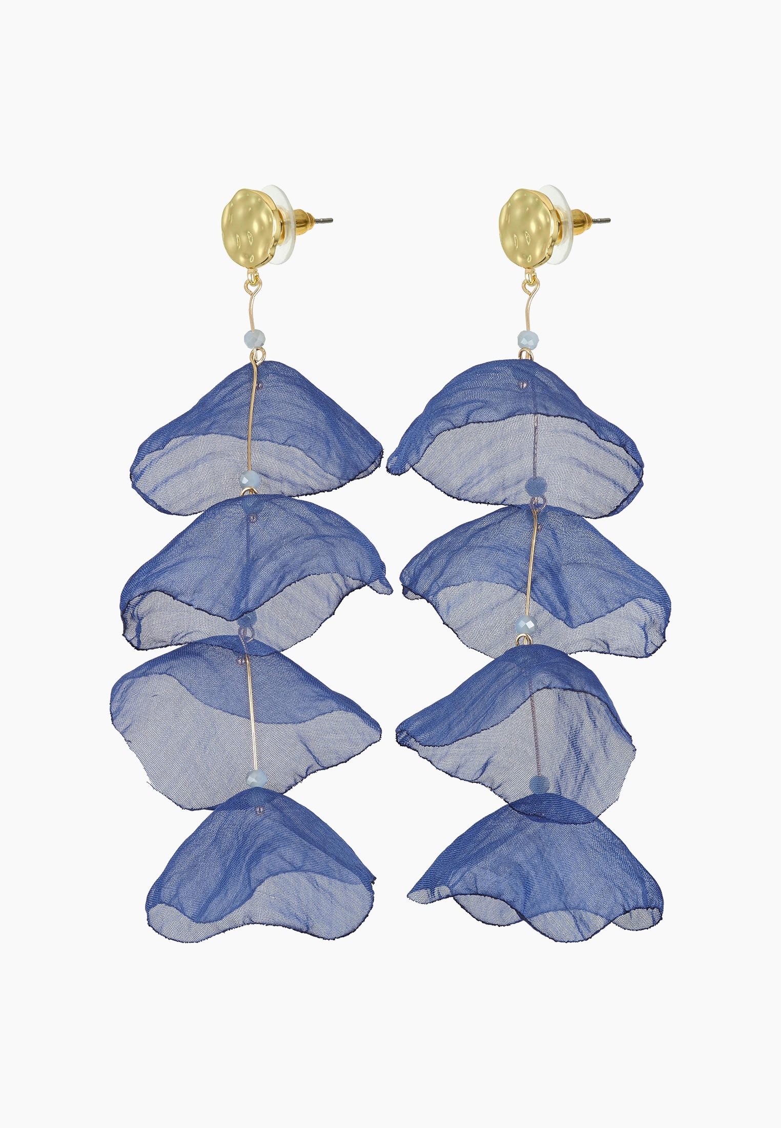 Серьги Yaroslavna Шелест шелка, цвет: золотой, MP002XW0YJUJ — купить в ...