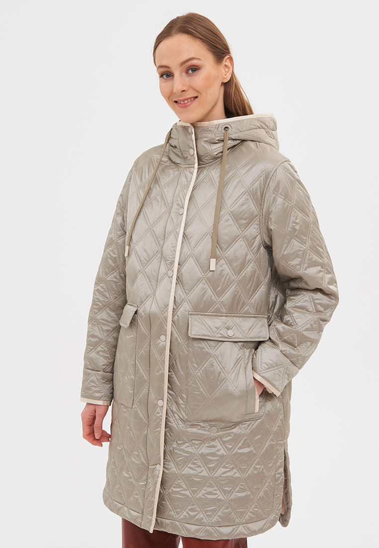 Куртка утепленная Gerry Weber, цвет: бежевый, MP002XW0YQ6U — купить в ...