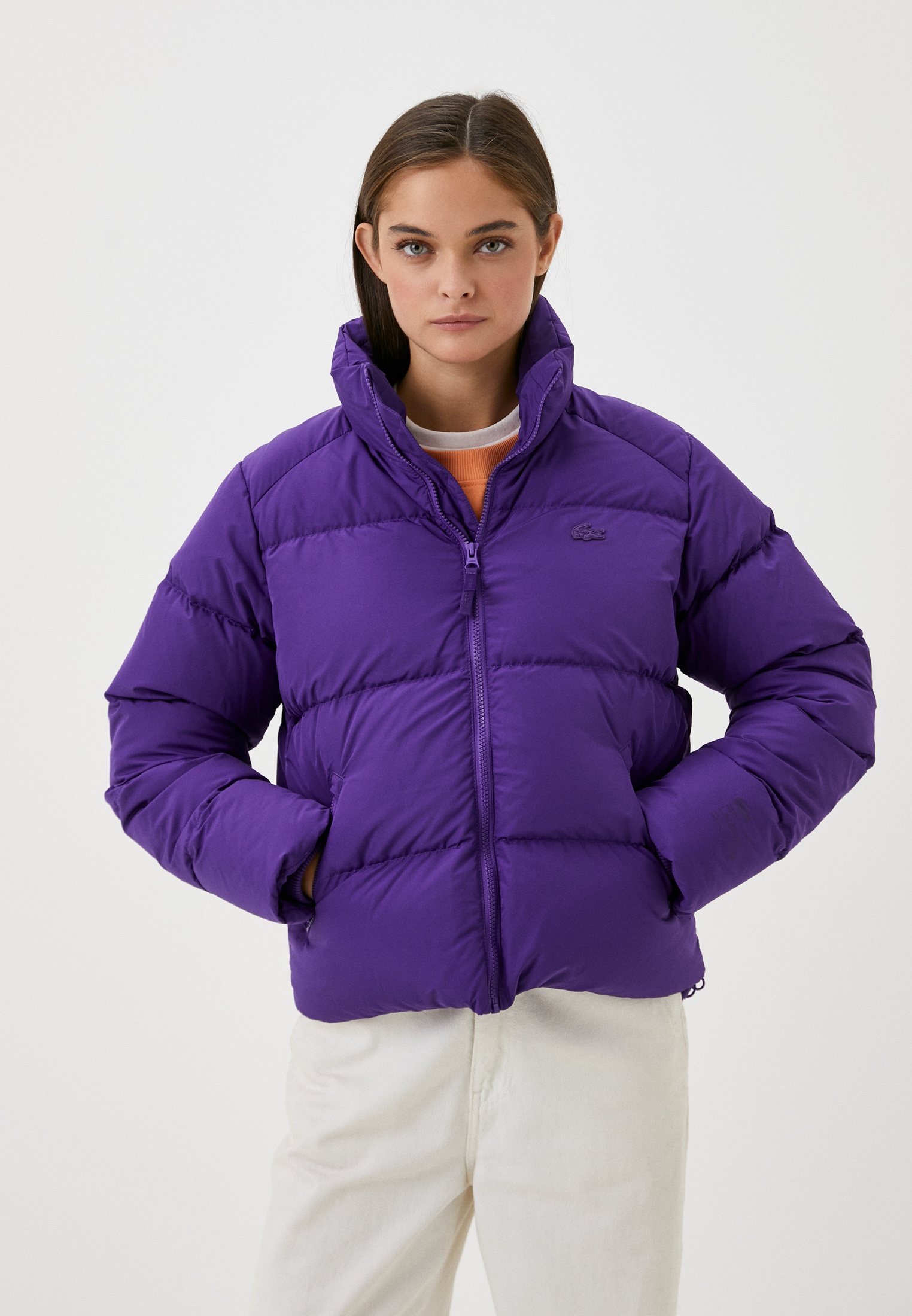Пуховик Lacoste, цвет: фиолетовый, MP002XW0YRL6 — купить в интернет ...