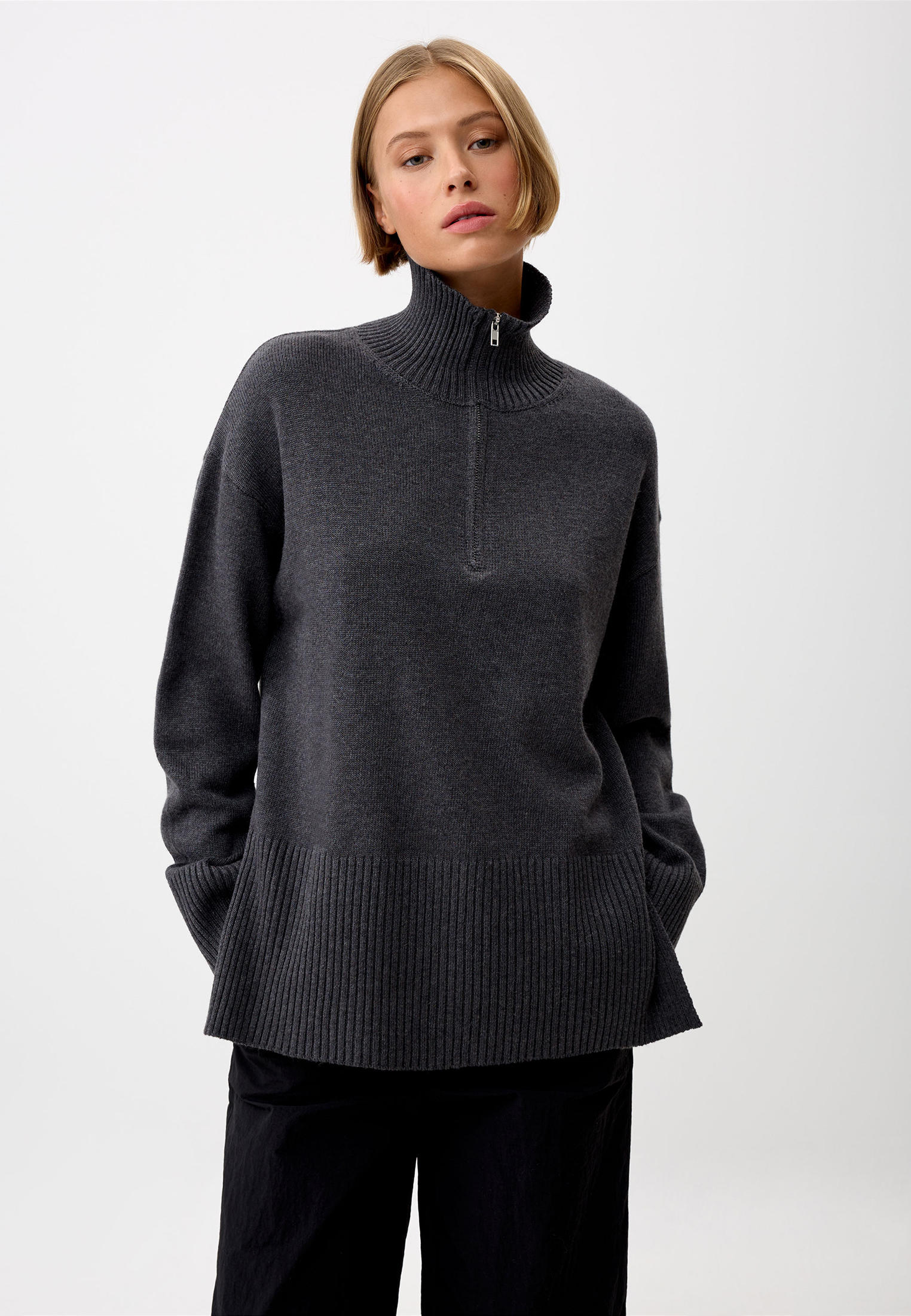 Свитер Sela, цвет: серый, MP002XW0YWHS — купить в интернет-магазине Lamoda