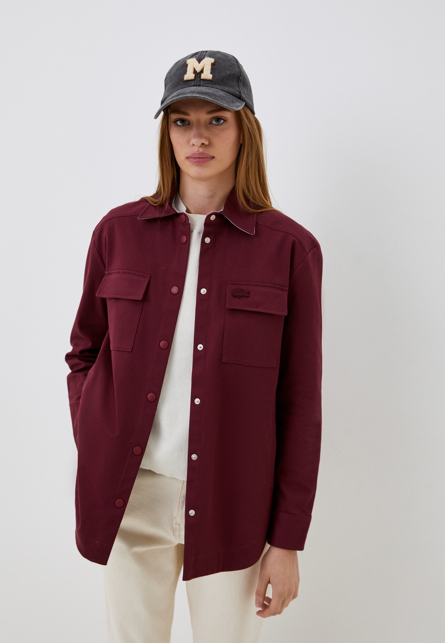 Рубашка Lacoste, цвет: бордовый, MP002XW0YWQ8 — купить в интернет ...