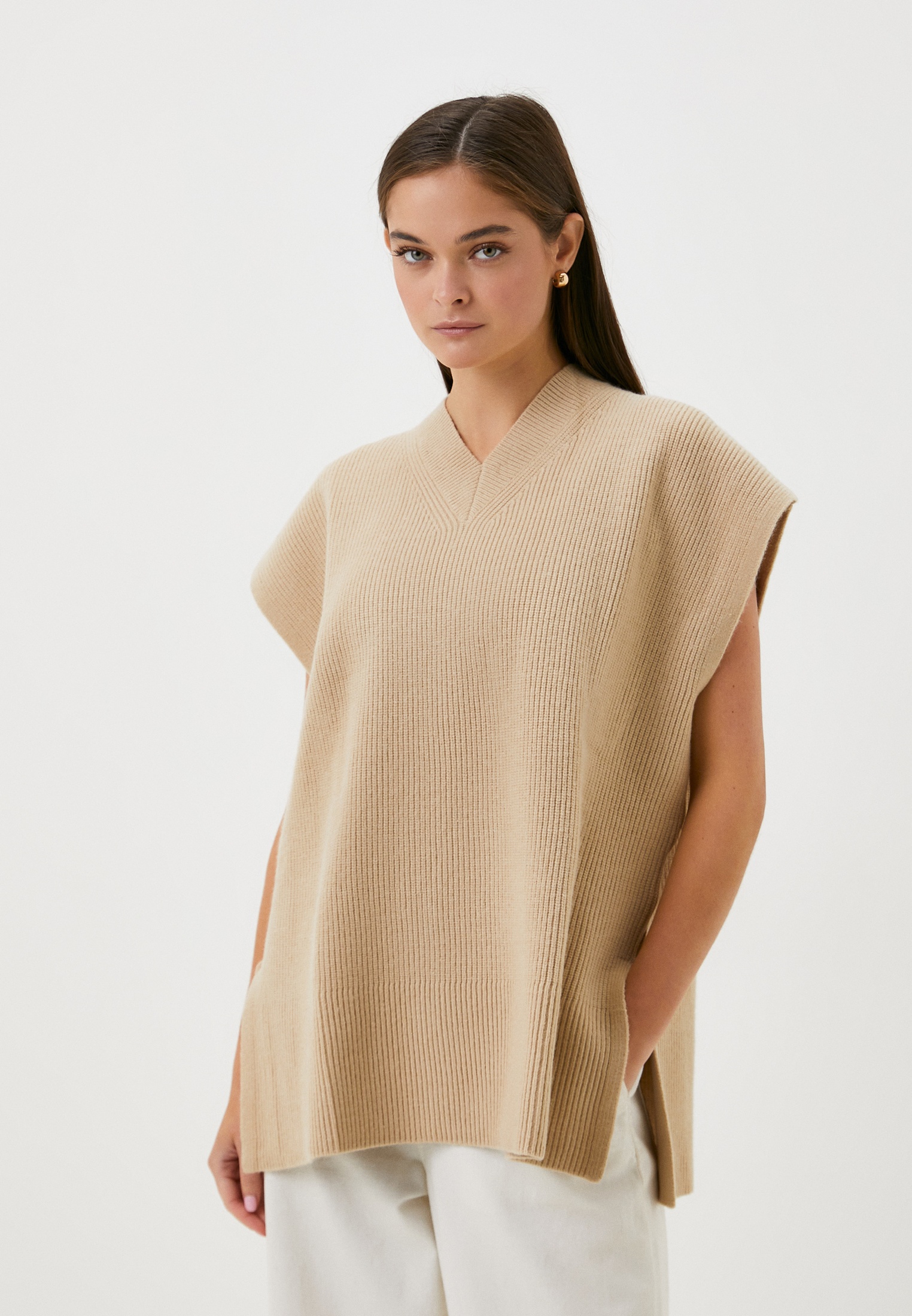 Жилет Baon, цвет: бежевый, MP002XW0YY6E — купить в интернет-магазине Lamoda