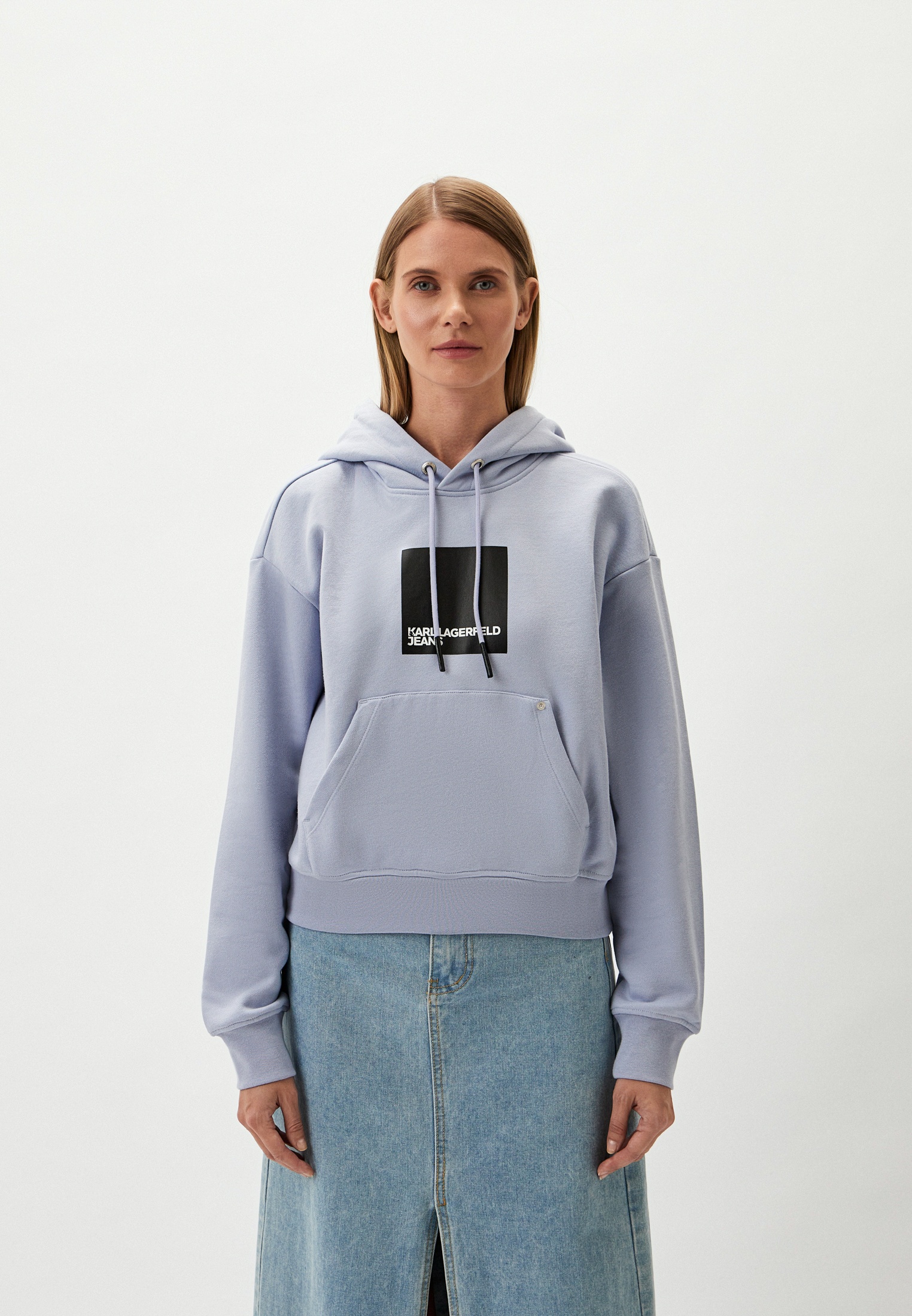 Худи Karl Lagerfeld Jeans Lamoda Exclusive, цвет: голубой, MP002XW0ZJCN ...