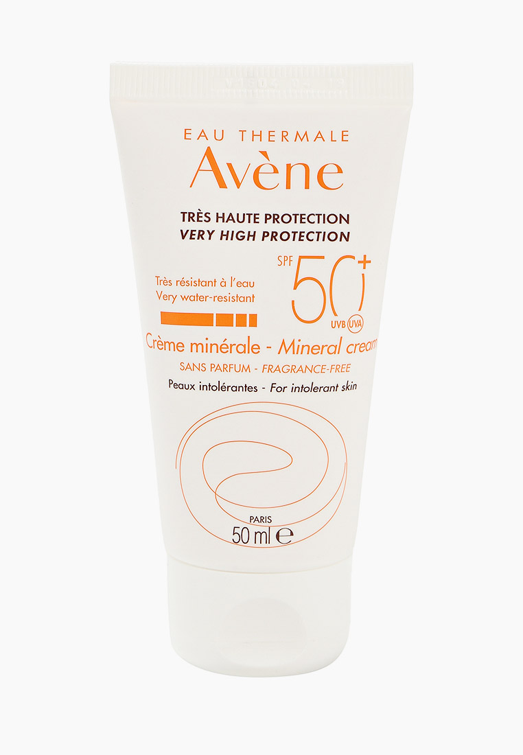 Крем солнцезащитный Avene с минеральным экраном SPF 50+, 50 мл, цвет ...