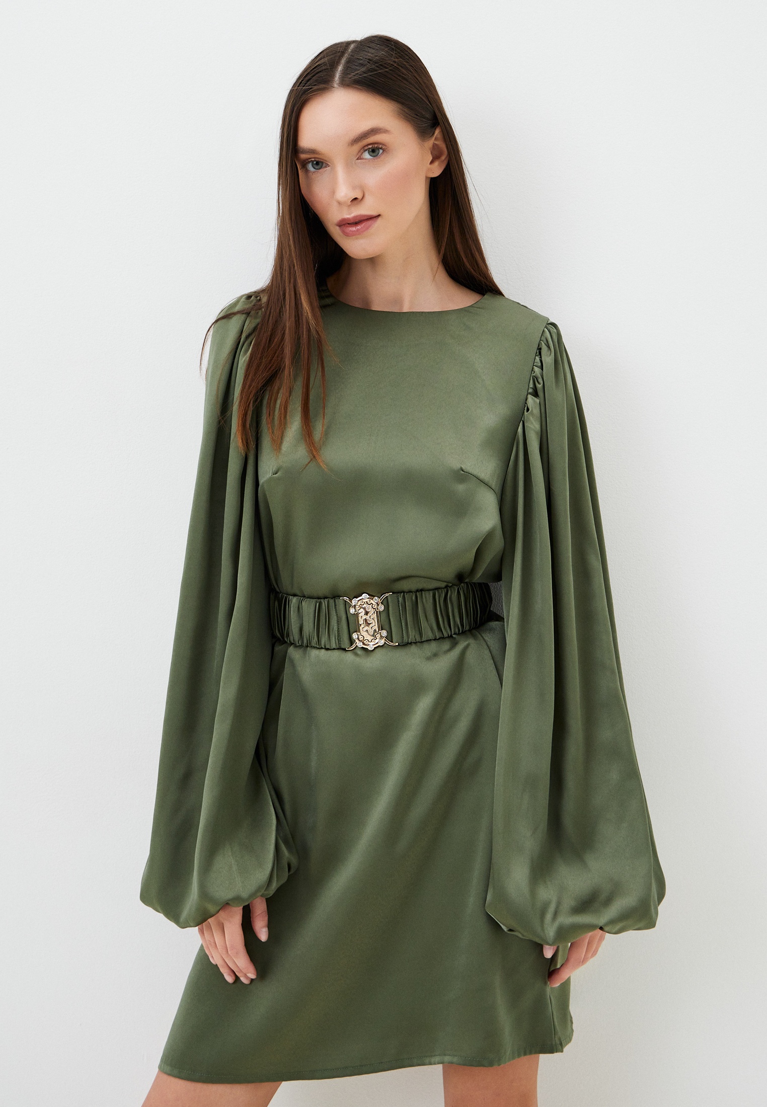 Платье Loo Ru Lamoda Exclusive, цвет: зеленый, MP002XW12967 — купить в ...