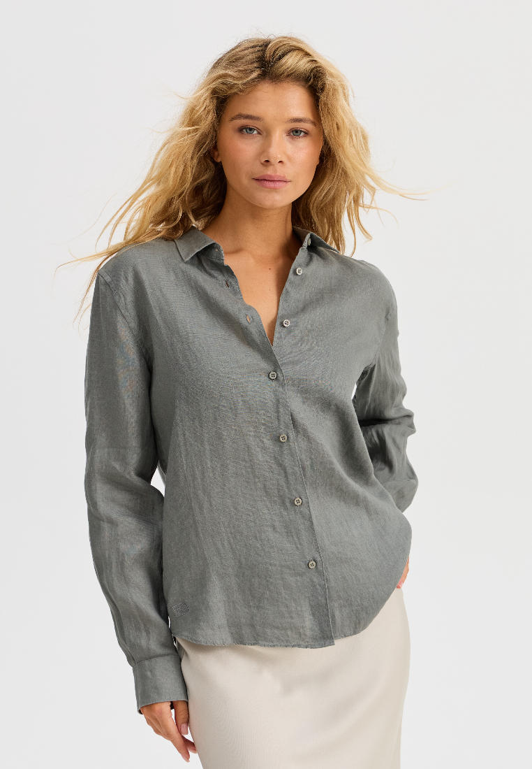 Рубашка Norveg LINEN, цвет: серый, MP002XW1494Q — купить в интернет ...
