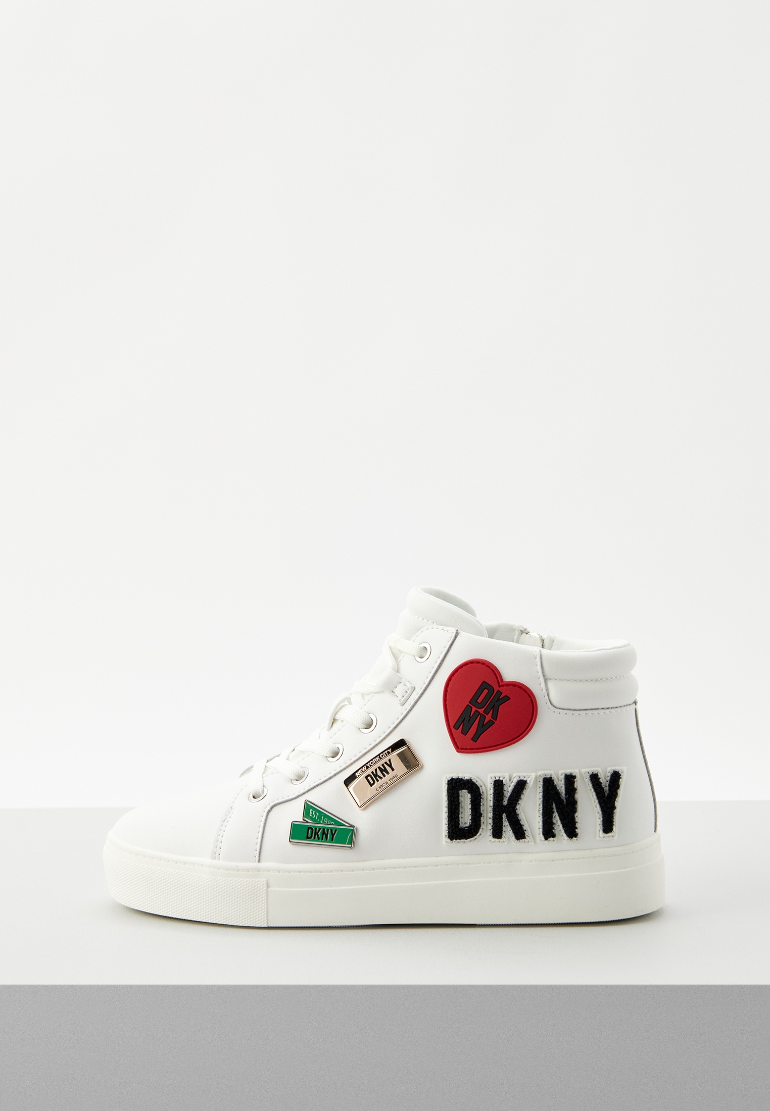 Кеды DKNY, цвет: белый, MP002XW14MXM — купить в интернет-магазине Lamoda