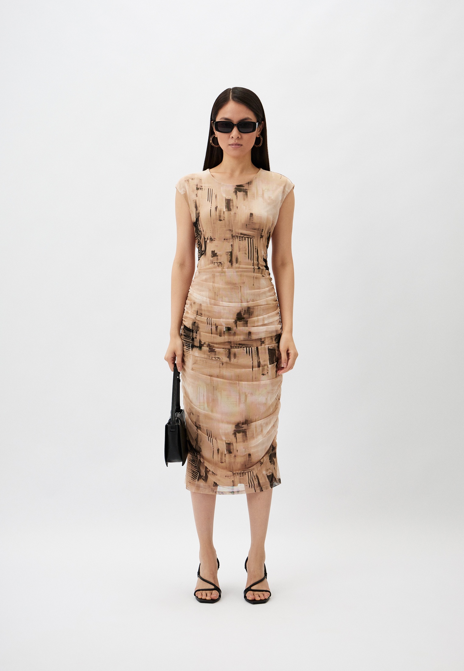 Платье DKNY, цвет: бежевый, MP002XW14MYR — купить в интернет-магазине ...