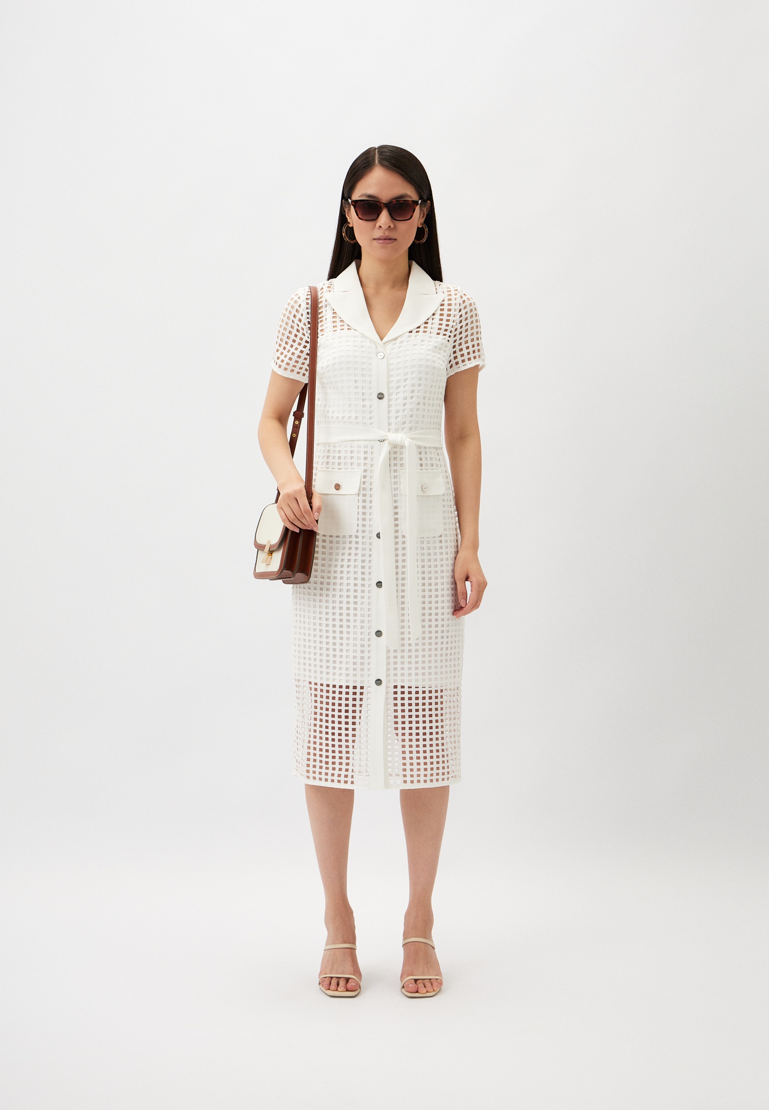 Платье DKNY, цвет: белый, MP002XW14MZH — купить в интернет-магазине Lamoda