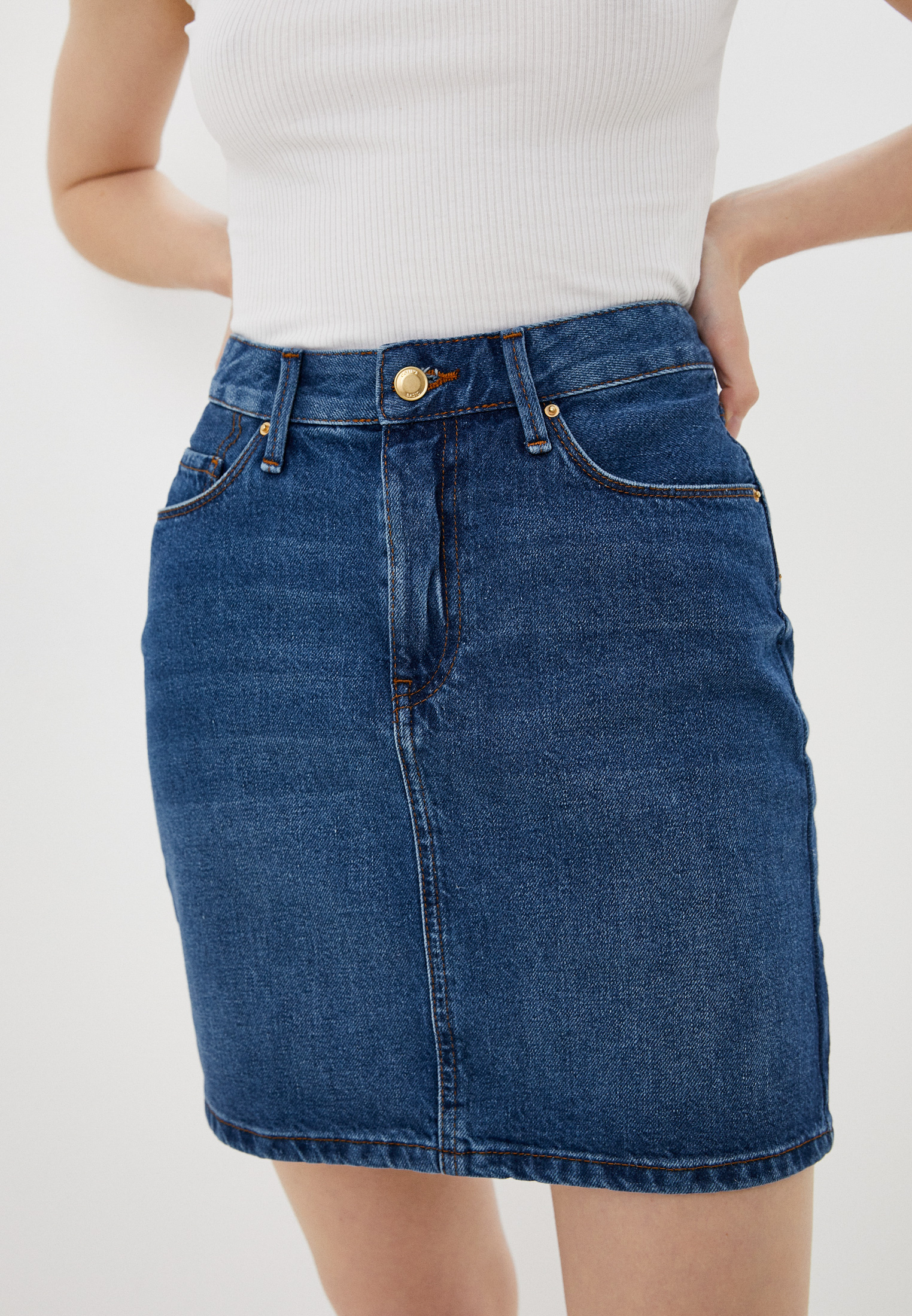 Юбка джинсовая Colin's, цвет: синий, MP002XW1610V — купить в интернет ...