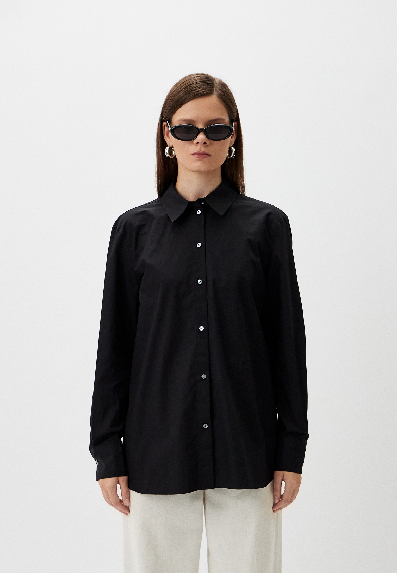 Рубашка Karl Lagerfeld Lamoda Exclusive, цвет: черный, MP002XW17FHZ ...