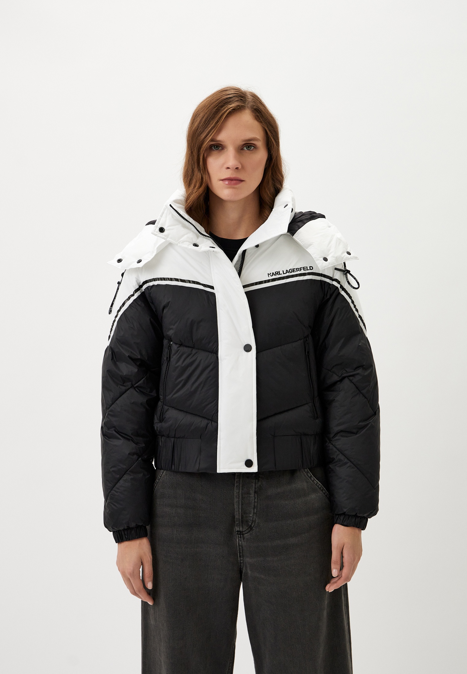 Пуховик Karl Lagerfeld Lamoda Exclusive, цвет: черный, MP002XW17HB9 ...