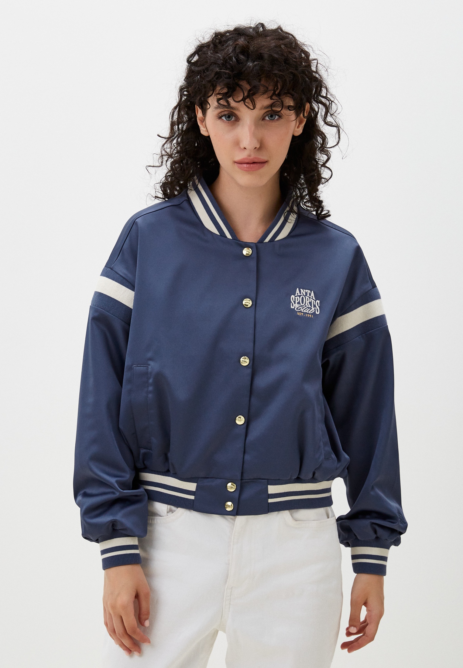 Бомбер Anta ANTA SPORTS CLUB, цвет: голубой, MP002XW18EUR — купить в ...