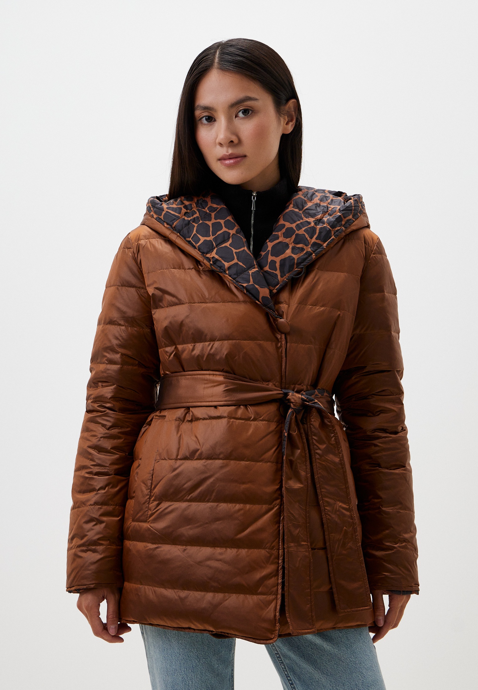 Пуховик Orsa Couture, цвет: коричневый, MP002XW18FCT — купить в ...