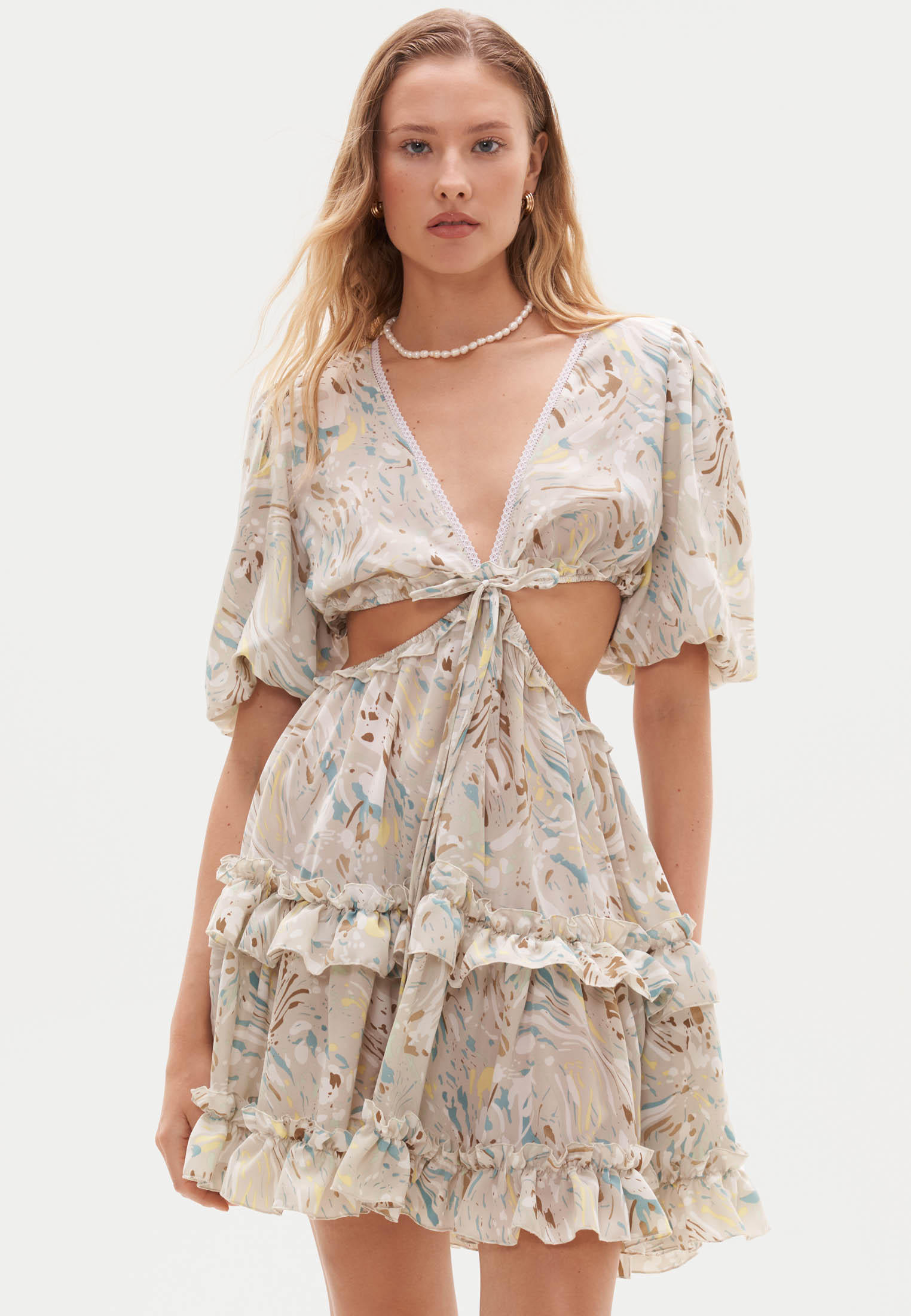 white christmas dresses Zimmermann Prima Frilled Gown (For Hire) – EKOLUV main image 0