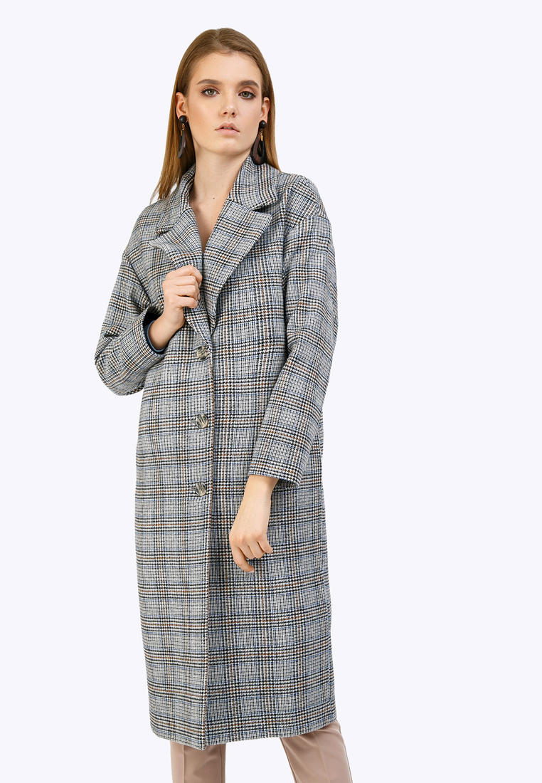 Пальто Emka, цвет: серый, MP002XW1IFSB — купить в интернет-магазине Lamoda