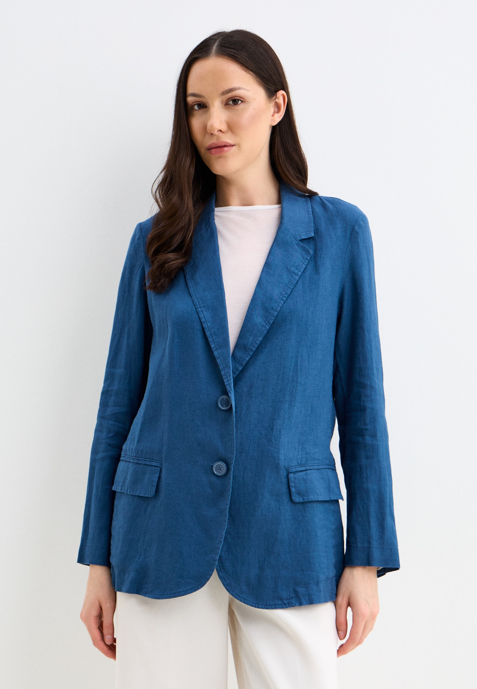 Жакет United Colors of Benetton LINEN COLLECTION, цвет: синий ...