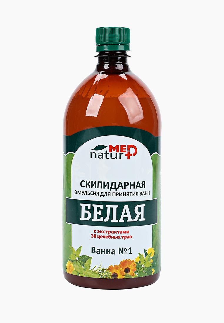 Эмульсия скипидарная Натуротерапия белая 38 трав, 1 л, цвет: белый ...