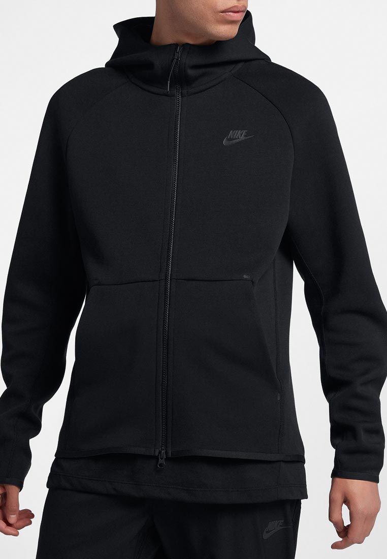 nike tech fleece hoodie black