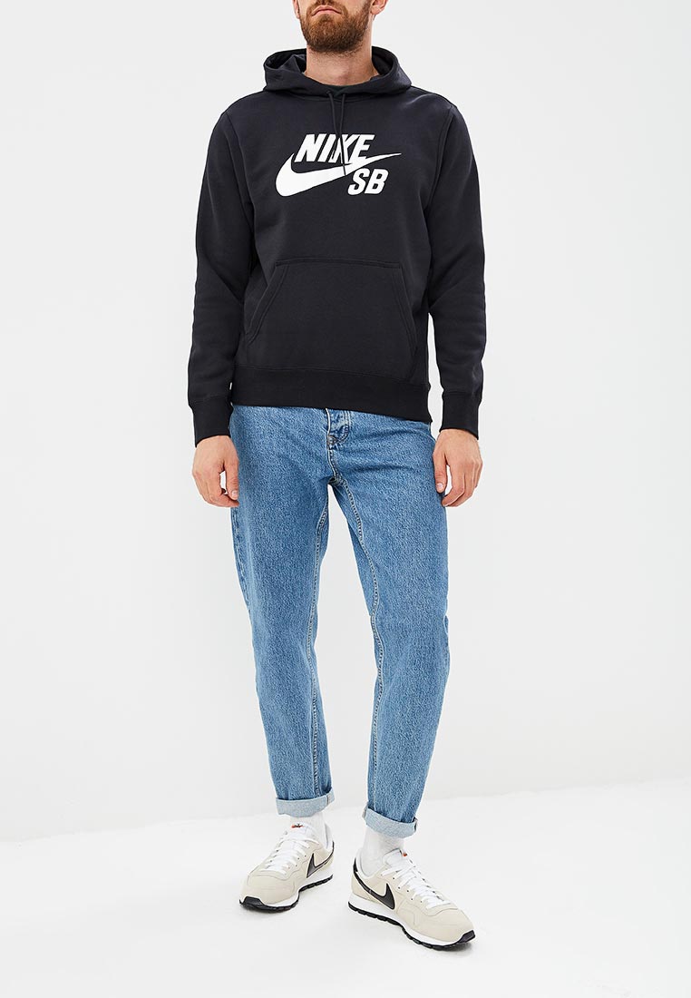 Худи Nike SB ICON MEN'S PULLOVER HOODIE, цвет: черный