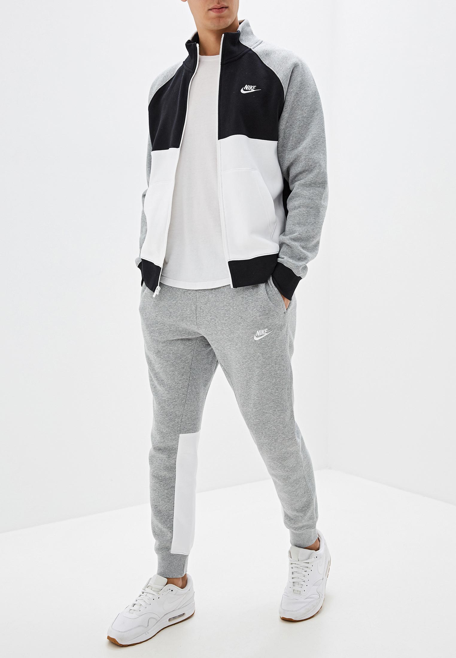 Костюм спортивный Nike Sportswear Men's Fleece Tracksuit, цвет: серый,  NI464EMFLCK3 — купить в интернет-магазине Lamoda