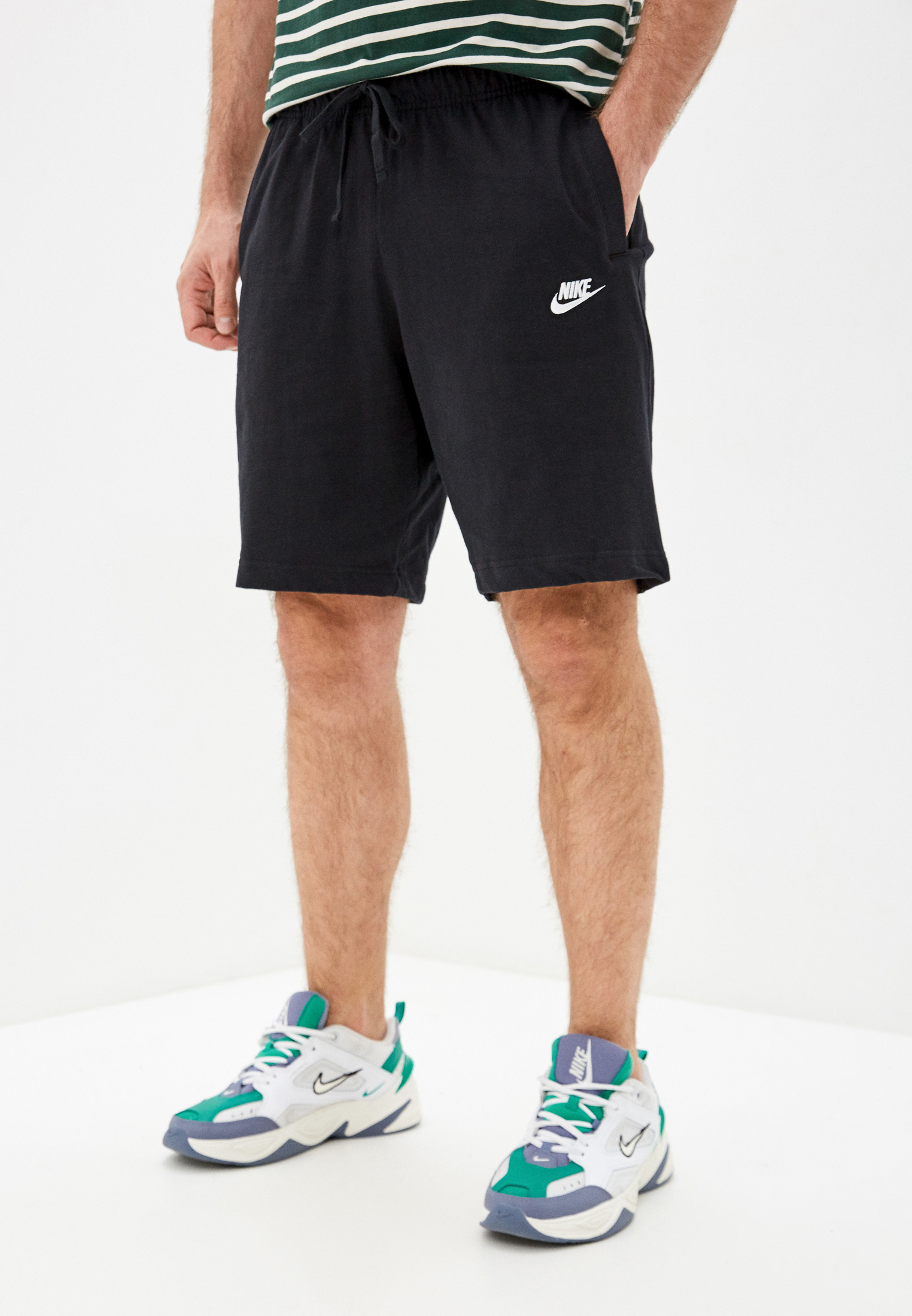 Шорты спортивные Nike M NSW CLUB SHORT JSY, цвет: черный, NI464EMHTXU3 .