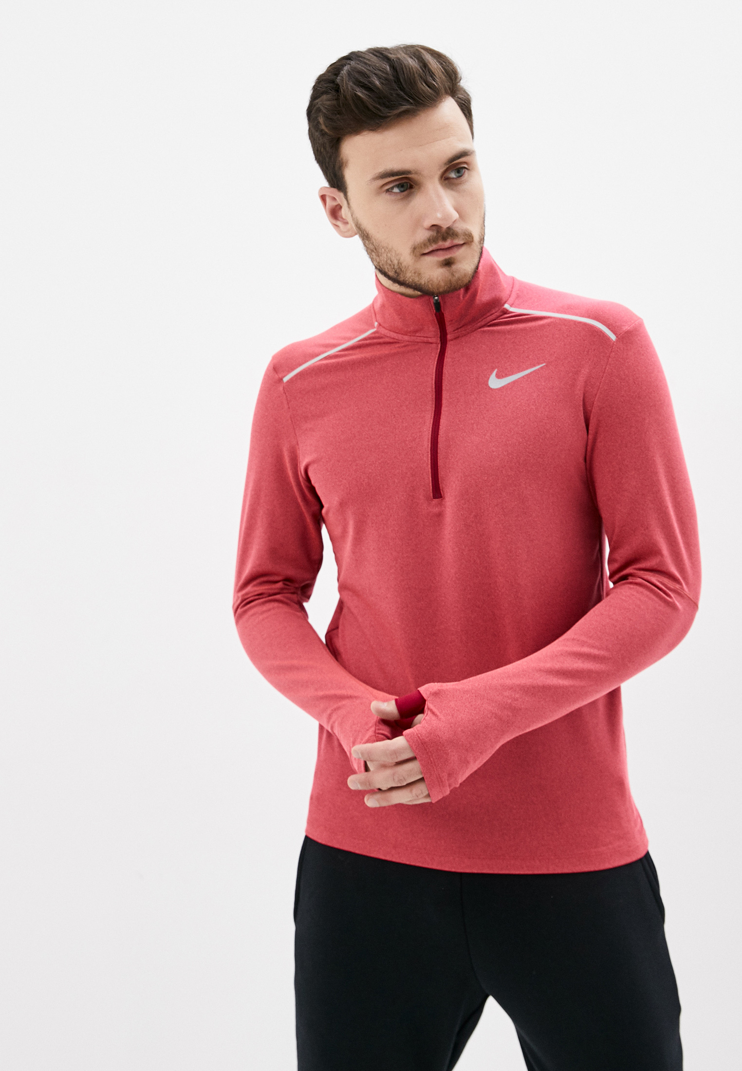 Лонгслив спортивный Nike M NK ELMNT TOP HZ 3.0, цвет: бордовый,  NI464EMHTXV6 — купить в интернет-магазине Lamoda