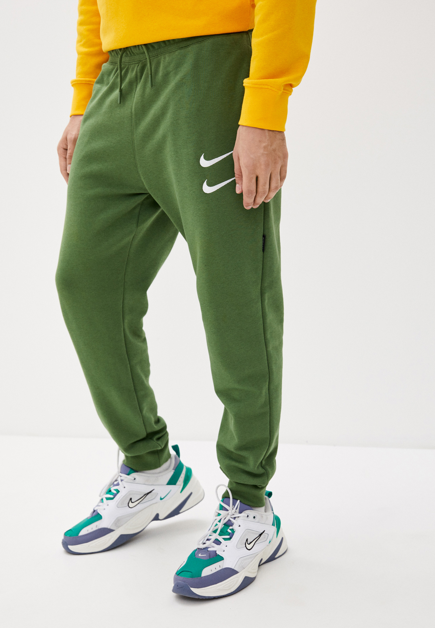 Nike Swoosh штаны зеленые