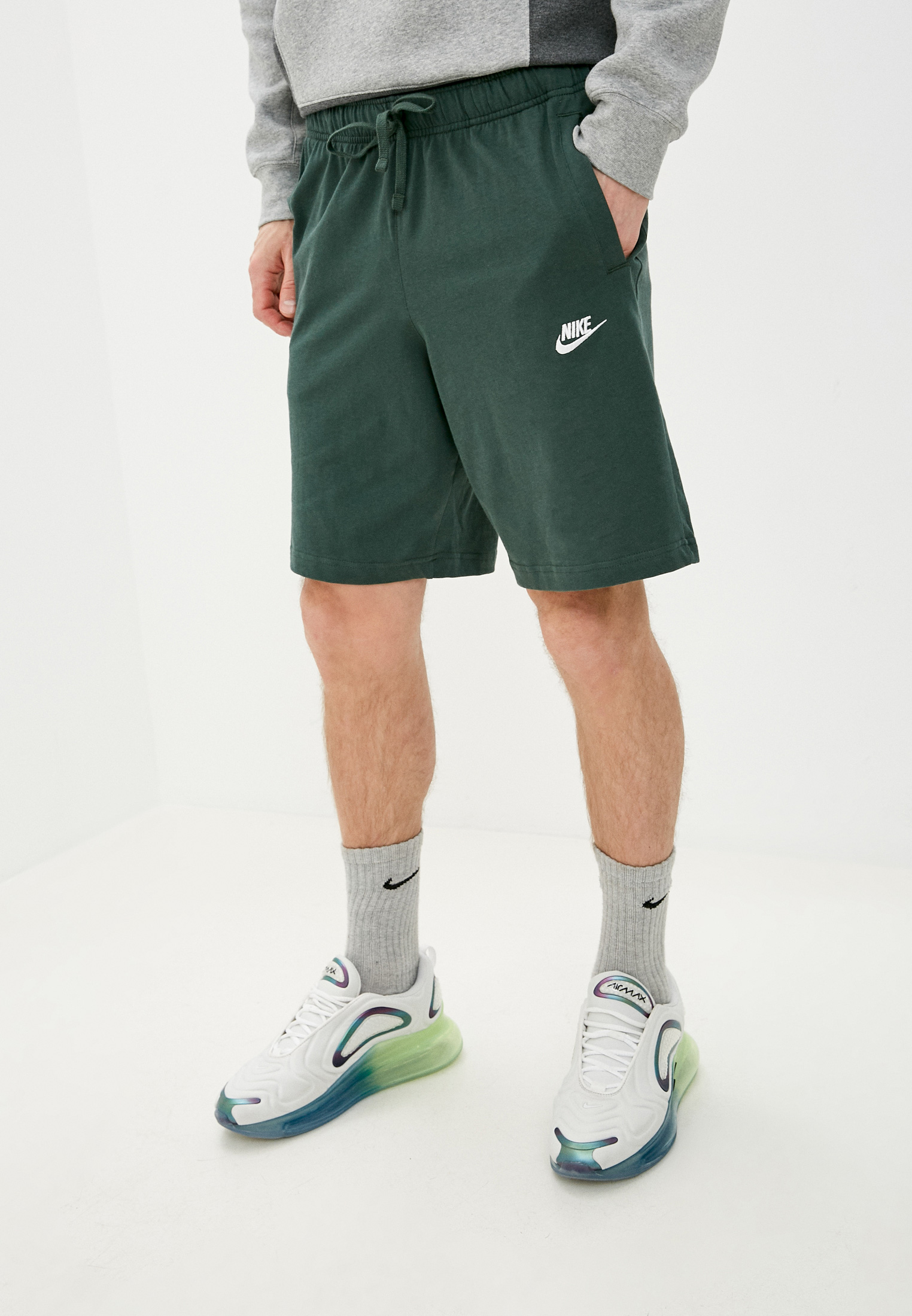 Шорты спортивные Nike M NSW CLUB SHORT JSY, цвет: зеленый, NI464EMLZOL9 —  купить в интернет-магазине Lamoda