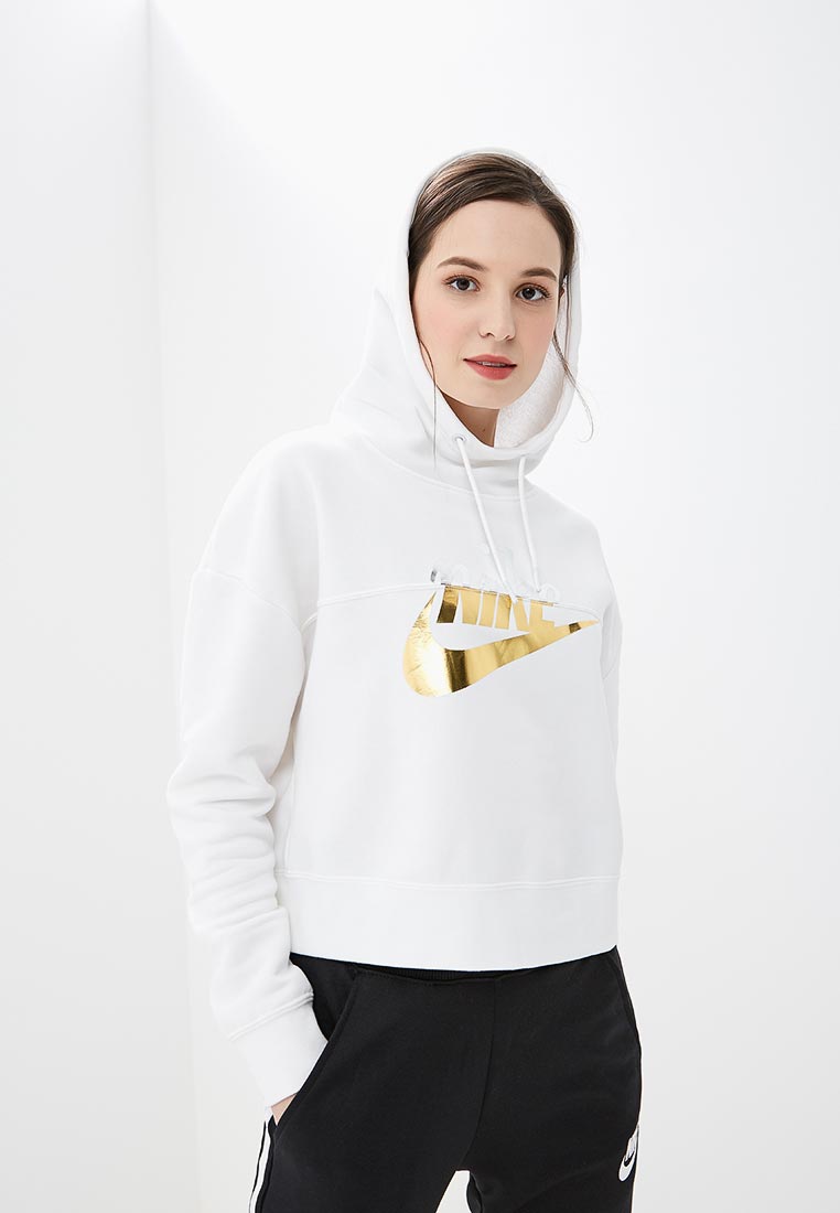 Nike Sportswear Rally Women s Metallic Hoodie NI464EWCMLX0 Lamoda