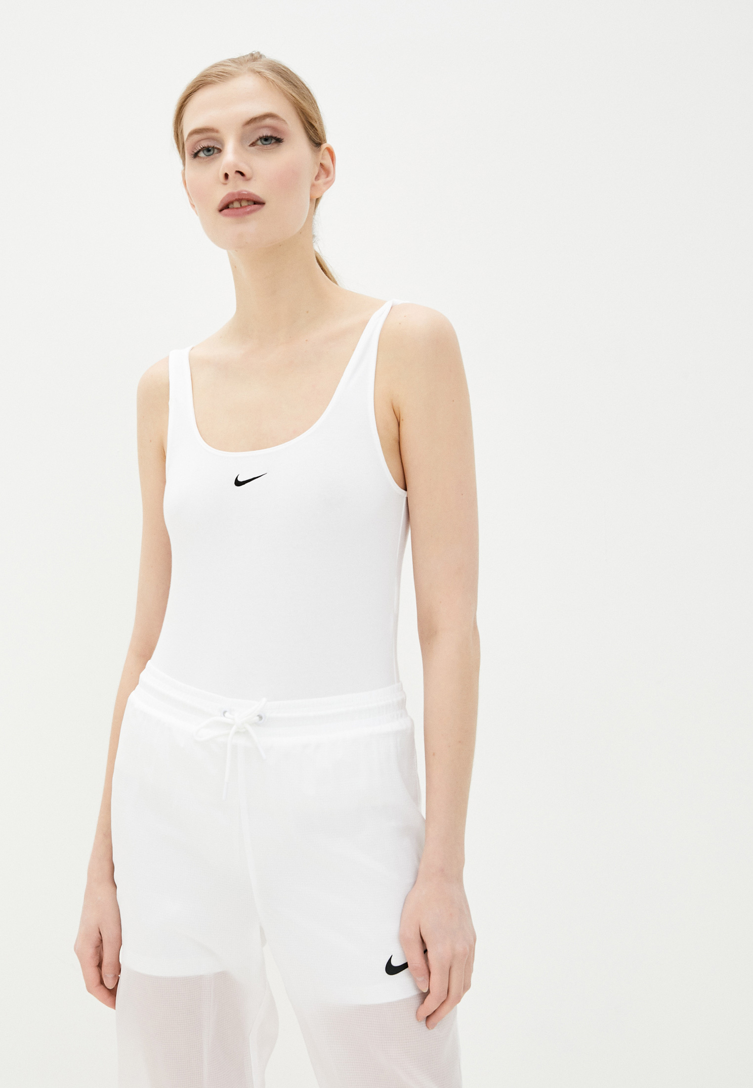 Боди Nike W NSW ESSNTL TANK BODYSUIT, цвет: белый, NI464EWHULJ5