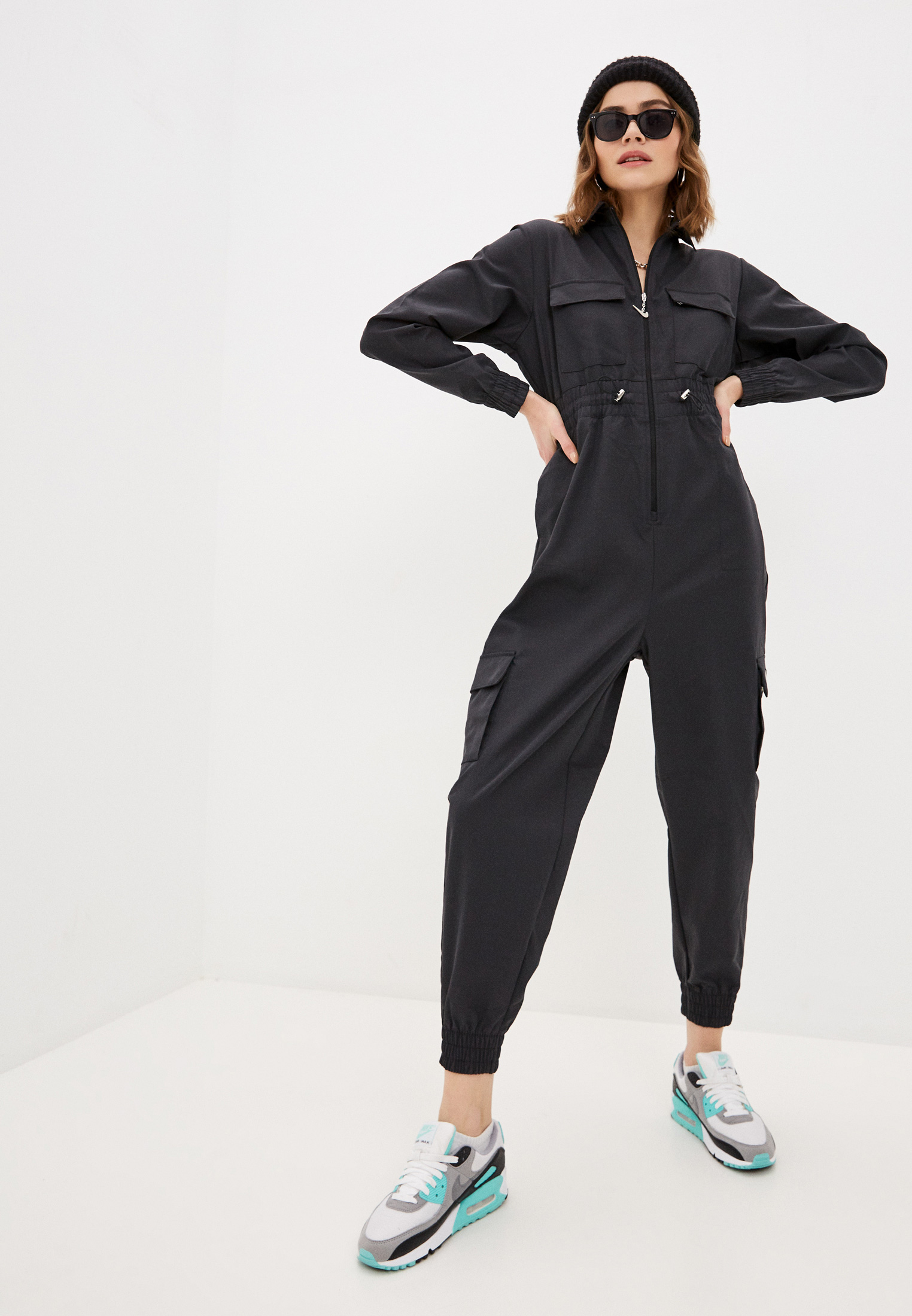 Комбинезон Nike W NSW SWSH UTILITY JUMPSUIT, цвет: черный