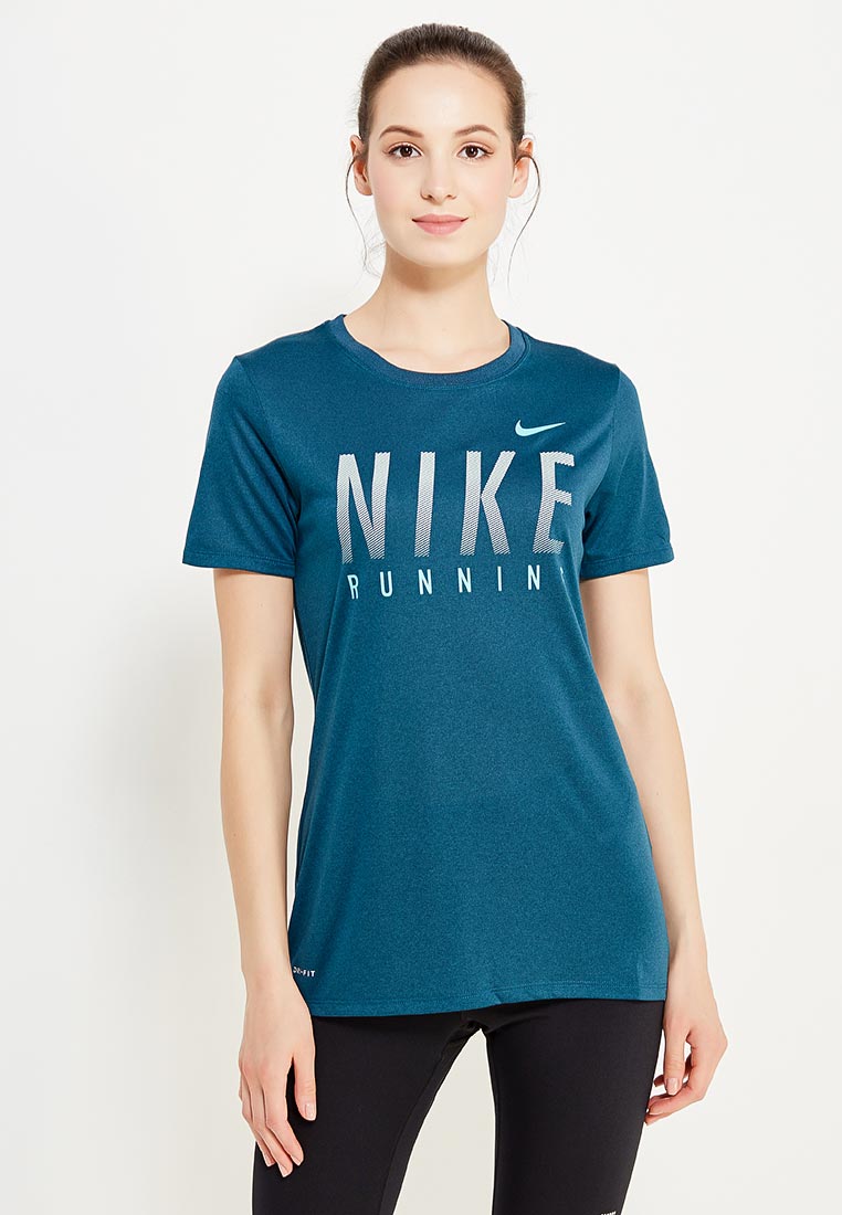 Ни синий. Женская футболка синяя Nike. DKNY Sport футболка женская синяя. Vn спортивная футболка. Dryfit футболка женская.