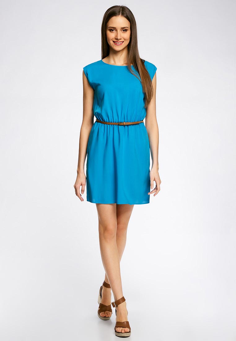 Oodji платье синее. Oodji голубое платье. Синее летнее платье. Платье голубого цвета