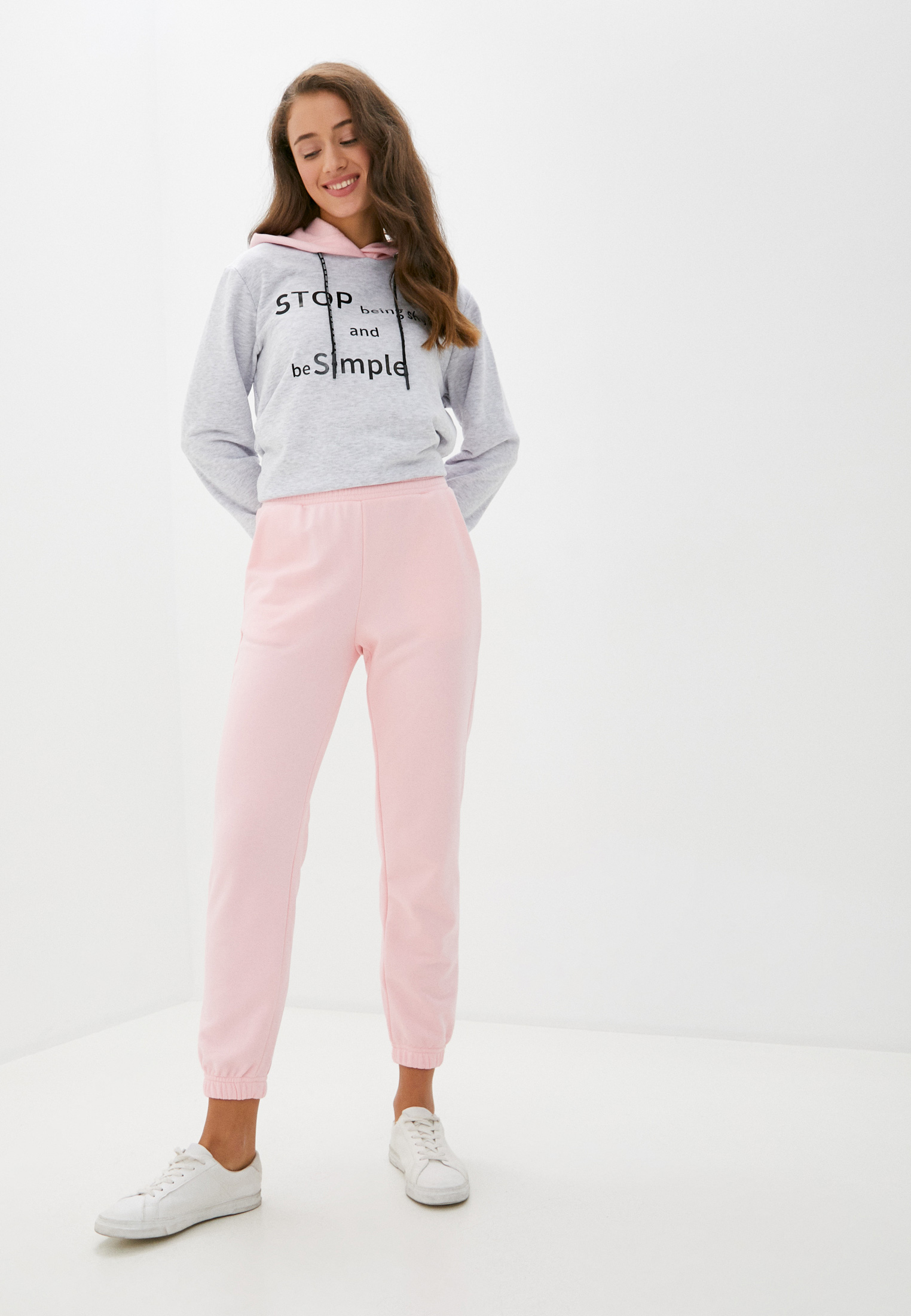 Спортивный костюм Pink серо розовый