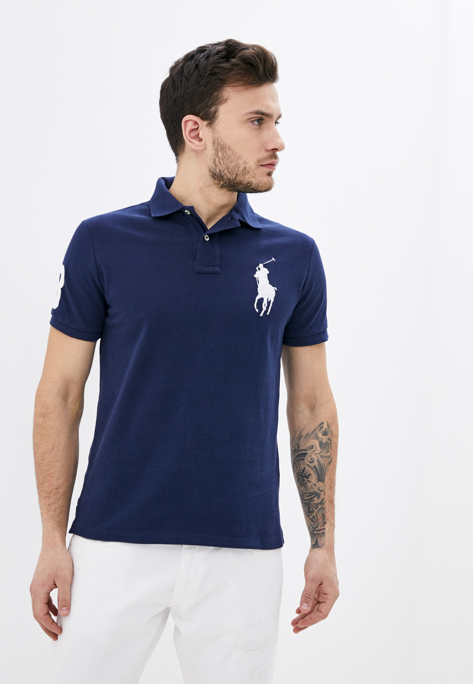 Поло Polo Ralph Lauren, цвет: синий, PO006EMHTRM9 — купить в интернет-магазине Lamoda Поло Polo Ralph Lauren, цвет: синий, PO006EMHTRM9 — купить в интернет-магазине Lamoda