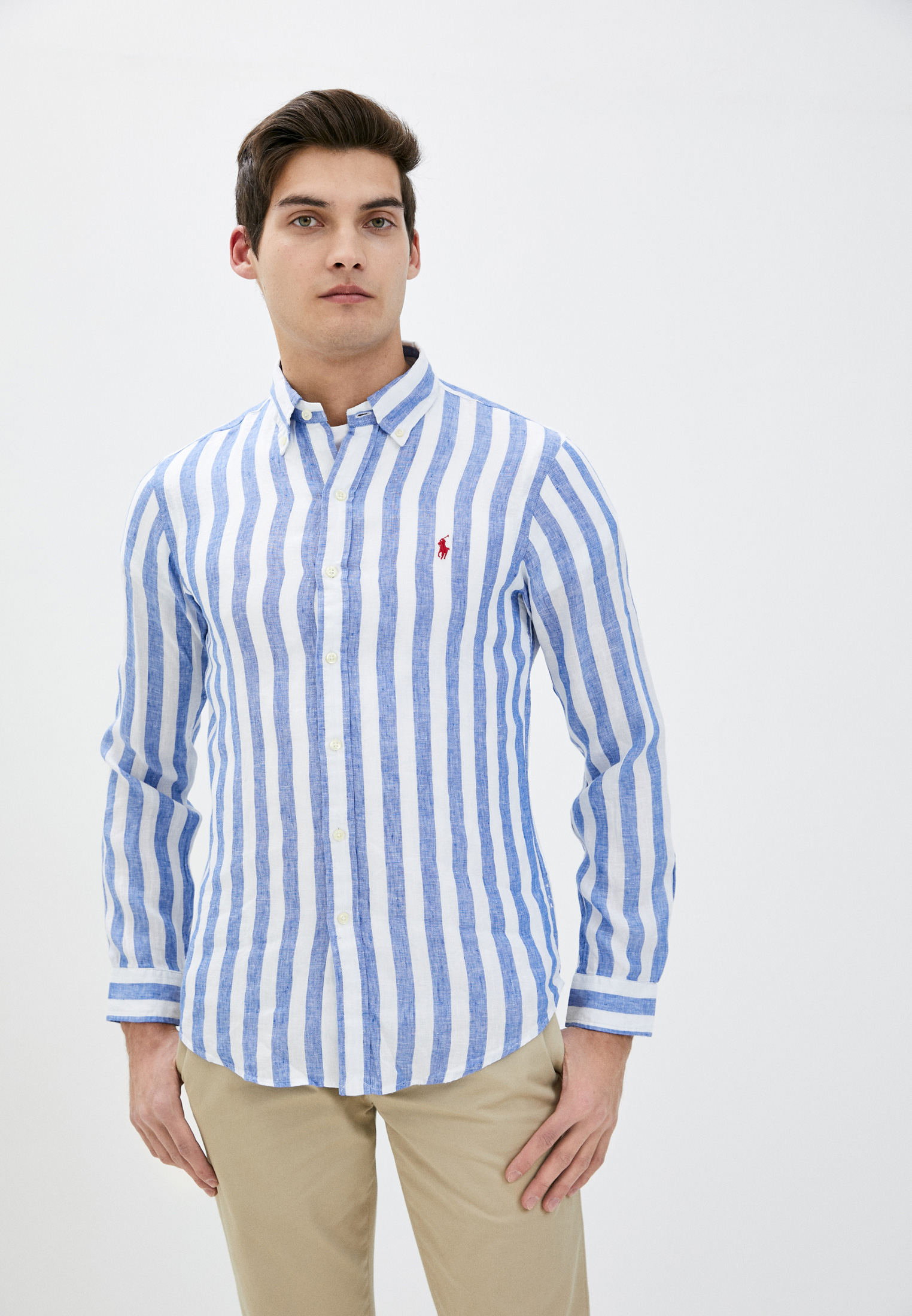 Рубашка Polo Ralph Lauren, цвет: синий, PO006EMHTZS5 — купить в  интернет-магазине Lamoda