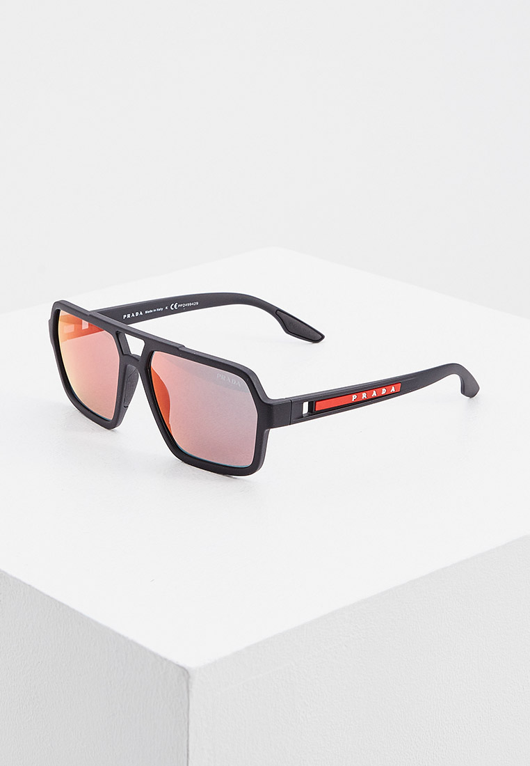 Очки солнцезащитные Prada Linea Rossa PS 01XS DG008F, цвет черный, PR044DMLNVR6 — купить в Очки солнцезащитные Prada Linea Rossa PS 01XS DG008F, цвет черный, PR044DMLNVR6 — купить в
