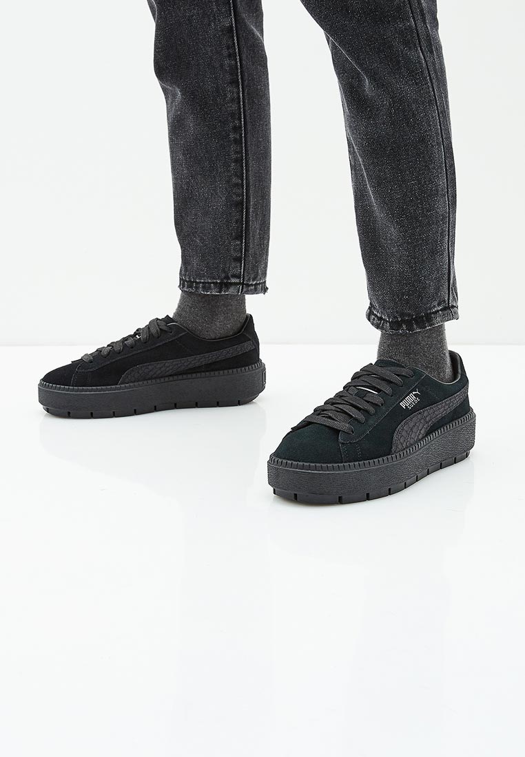Кеды PUMA Suede Platform Trace Animal, цвет: черный, PU053AWCJNO8