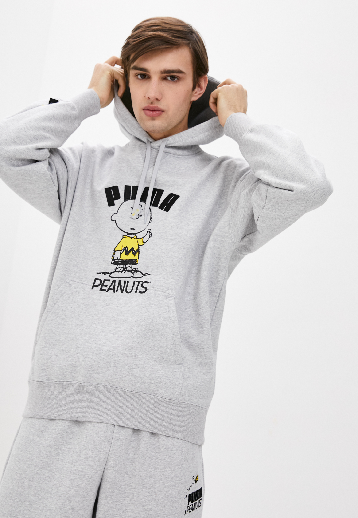 Худи PUMA PUMA x PEANUTS Hoodie, цвет: серый, PU053EMMJJR7 — купить в  интернет-магазине Lamoda