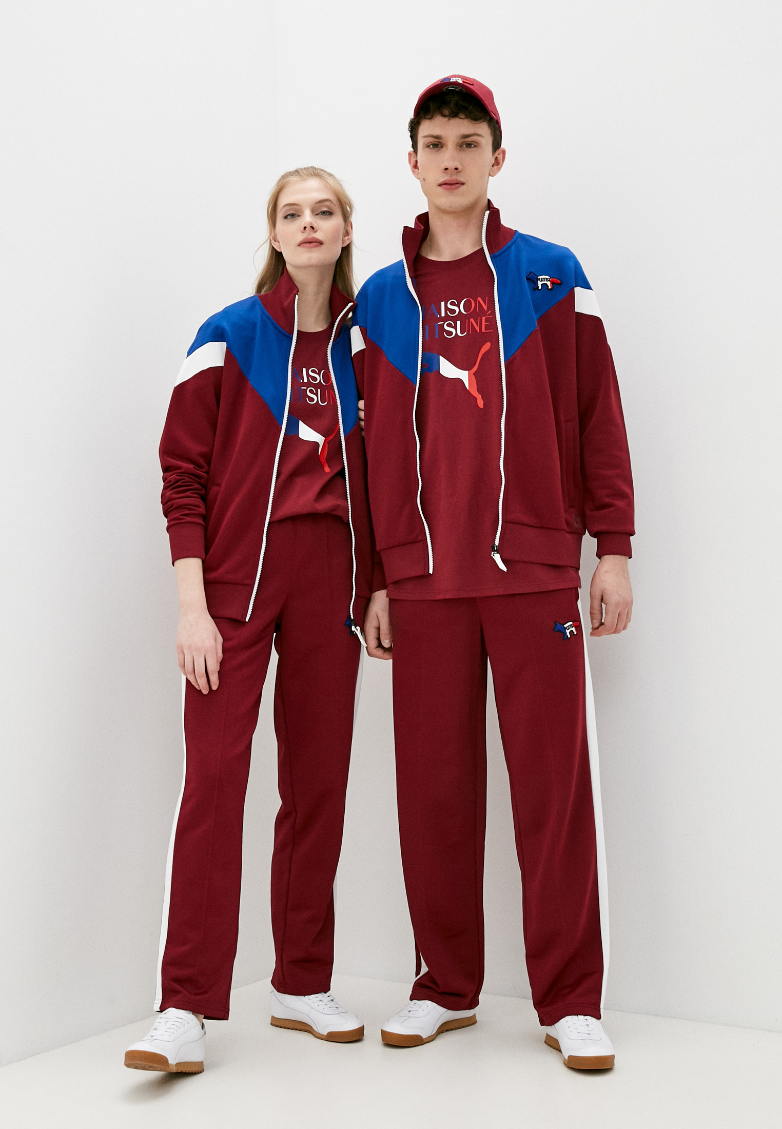 PUMA × MAISON KITSUNE MCS TRACK TOP L Puma x Maison Kitsune MCS Track Top, Rhododendron - Men's