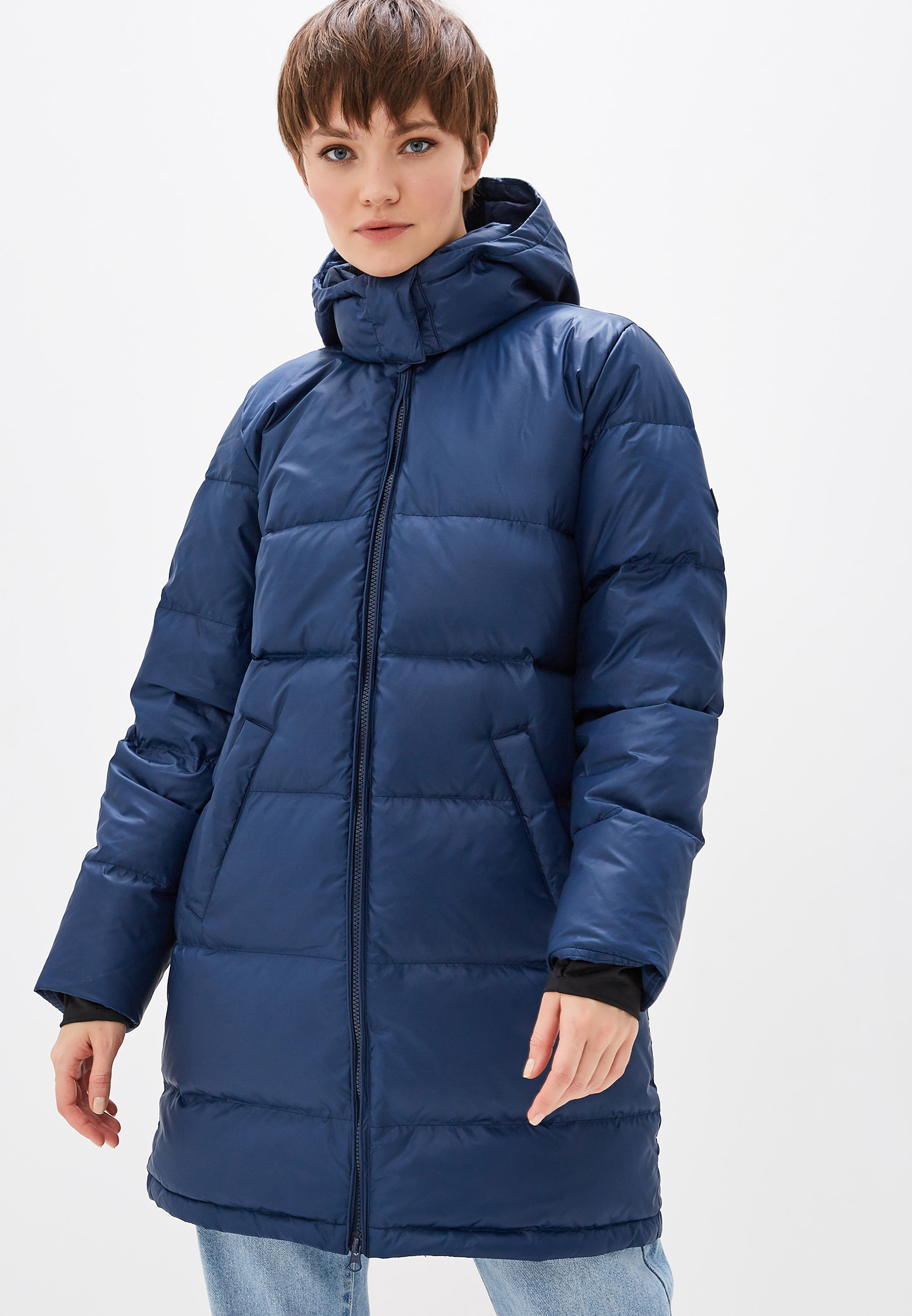 Пуховик Reebok CL DOWN JACKET LONG, цвет: синий, RE005EWFKDI2 — купить ...
