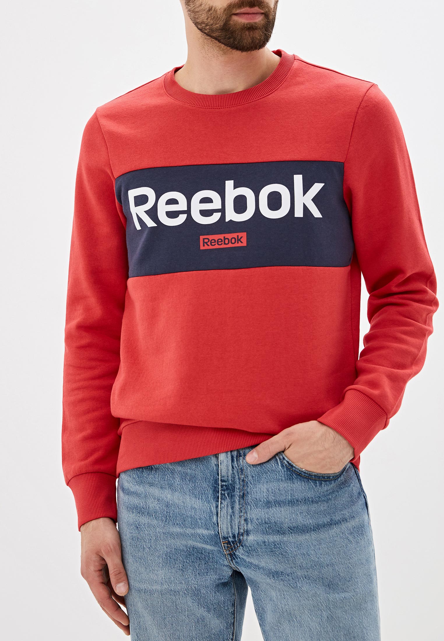 Ламода рибок мужские. Кофта рибок красная мужская. Кофта Reebok мужская красная. Толстовка Reebok Classic big logo мужская. Свитшот мужской Reebok.