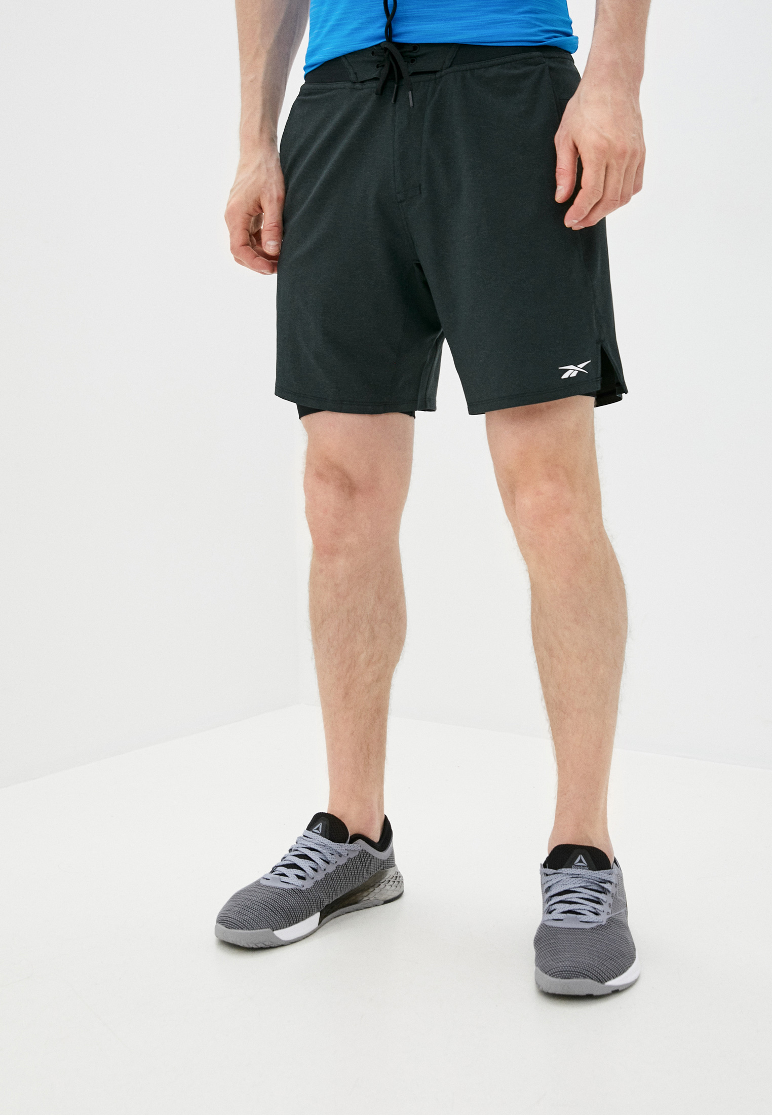 Шорты спортивные Reebok TS 2-in-1 Epic Short, цвет: черный