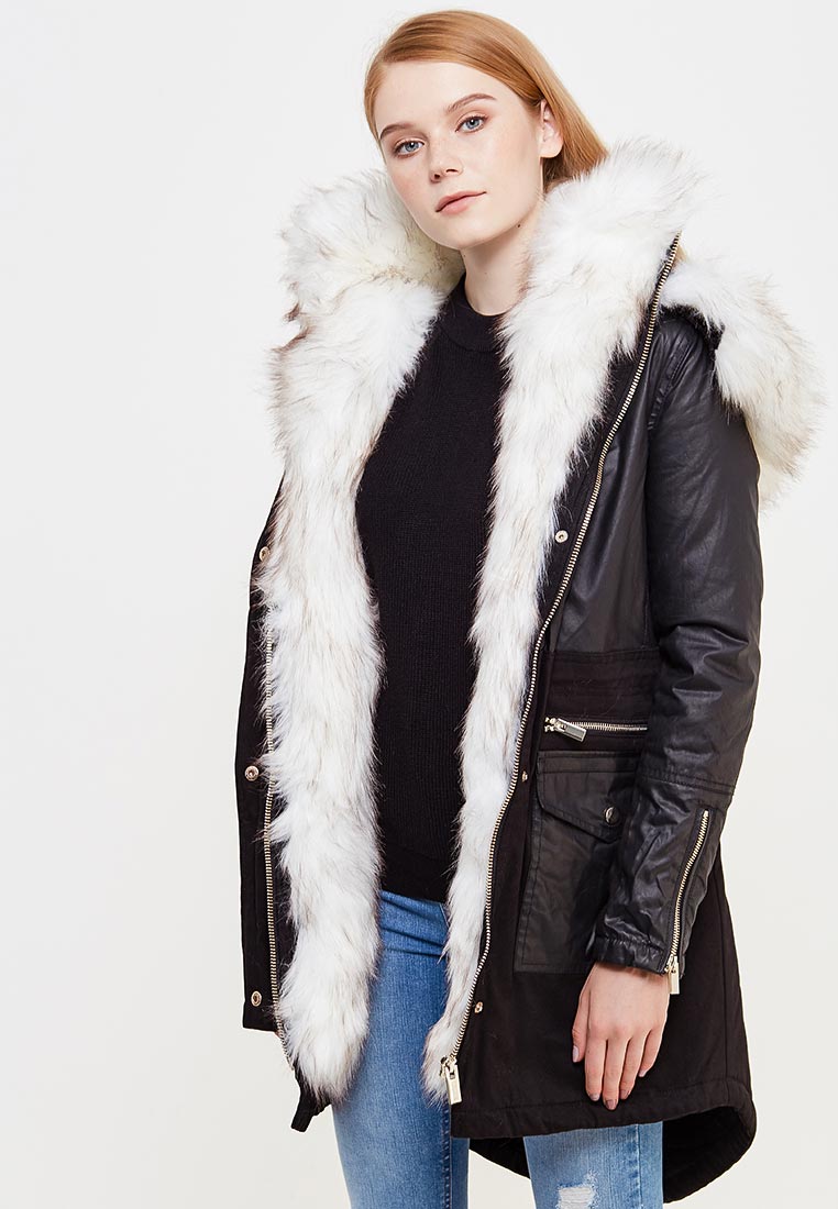 Парка River Island, цвет: черный, RI004EWVHN58 — купить в интернет ...