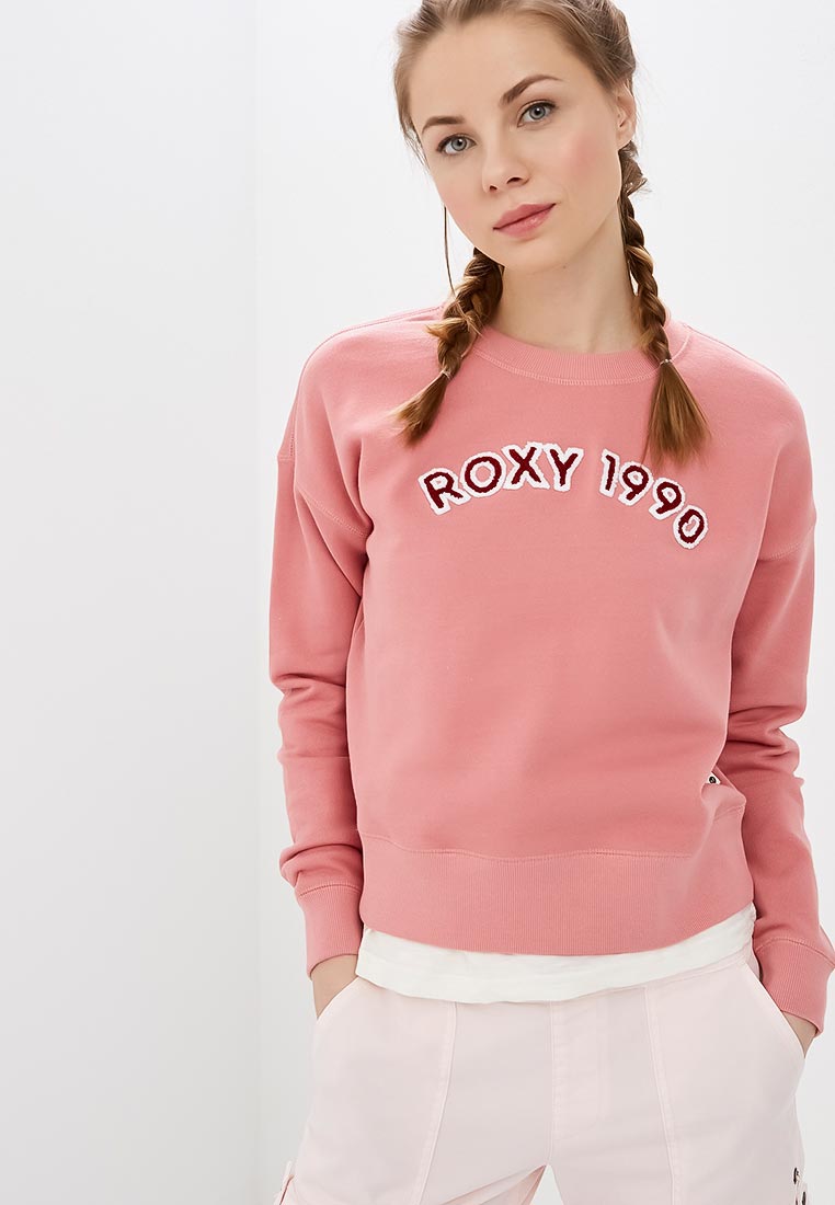 Свитшот Roxy цвет розовый Ro165ewegun1 — купить в интернет магазине Lamoda
