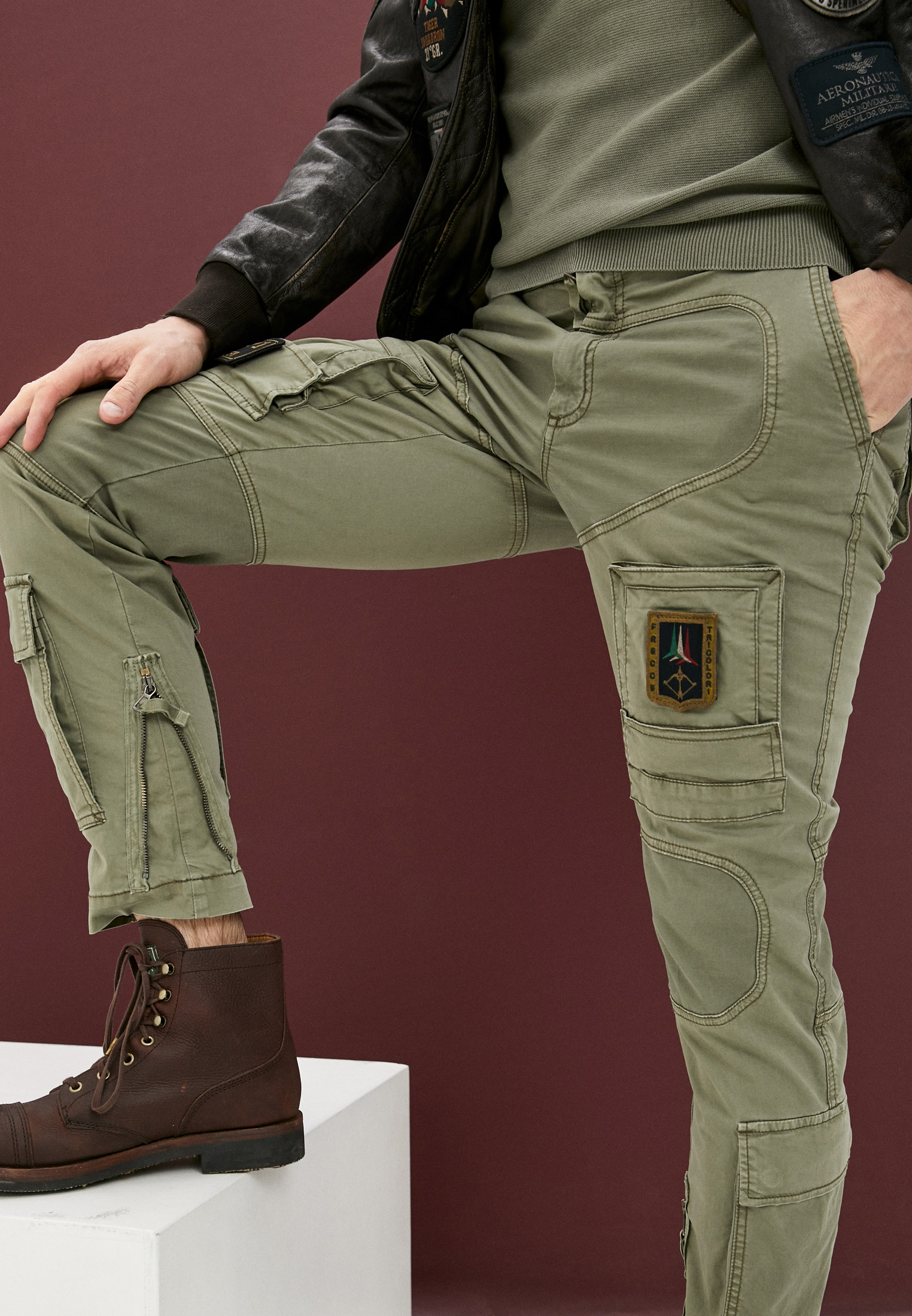Брюки Aeronautica Militare, цвет: хаки, RTLAAA031701 — купить винтернет-магазине Lamoda