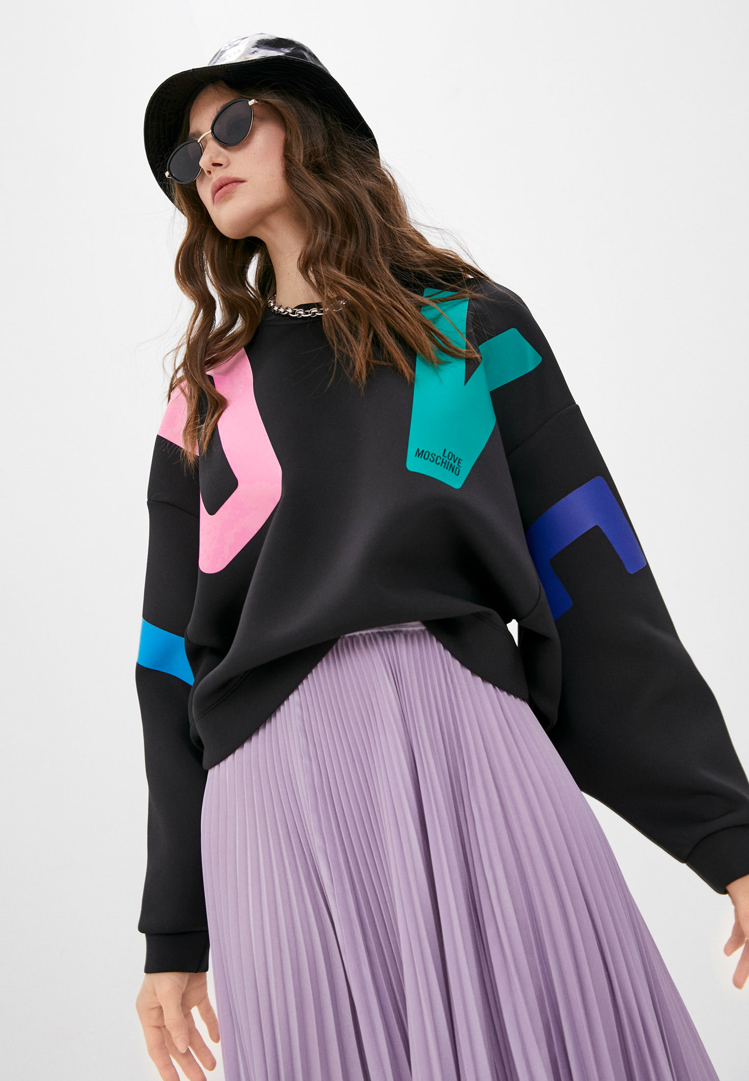 Свитшот Love Moschino, цвет: черный, RTLAAA161901 — купить в интернет ...