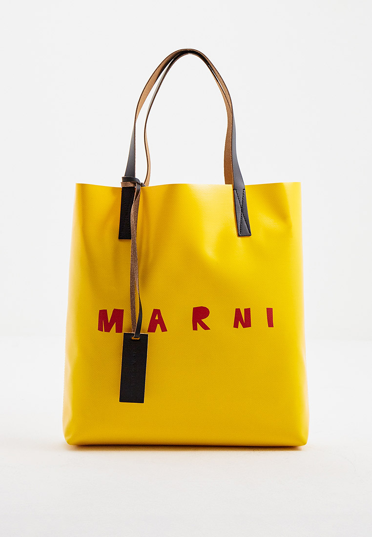 Сумка Marni, цвет: желтый, RTLAAA468801 — купить в интернет-магазине Lamoda